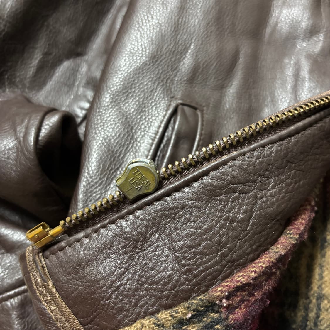 Schott Leather Jacket USA Brown  상품이미지6