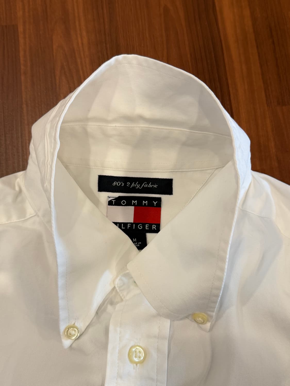 90s Tommy Hilfiger 타미힐피거 화이트 코튼 셔츠 상품이미지9