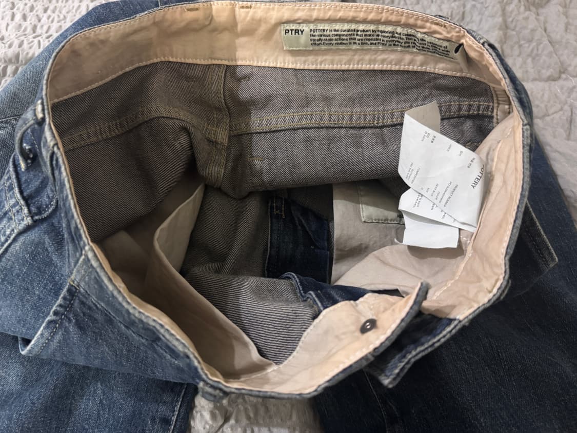 포터리 원워시드 와이드 데님 딥 블루 0사이즈 상품이미지6