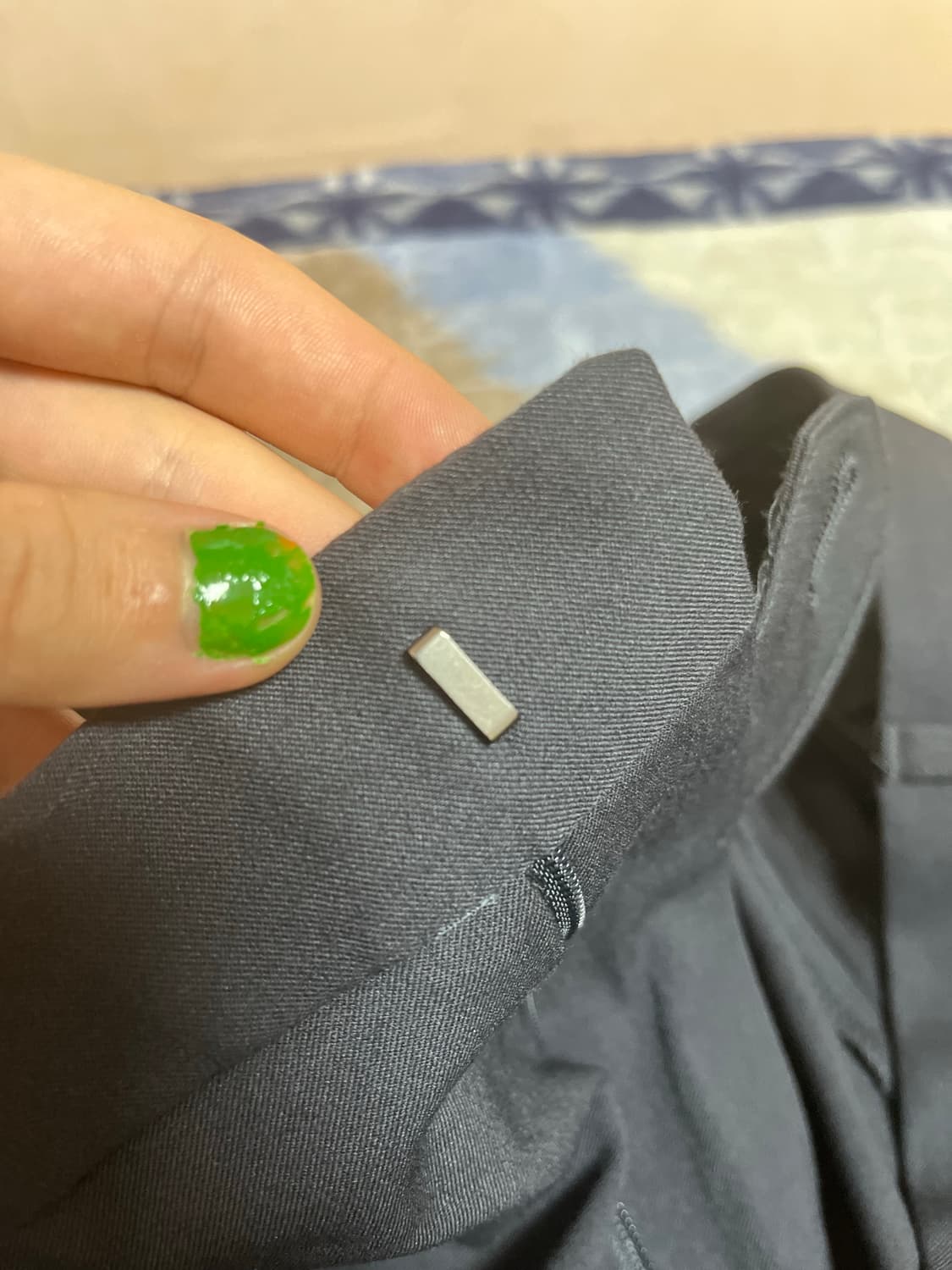 [34] 무탠다드 턱 와이드 슬랙스 네이비 판매합니다. 상품이미지4