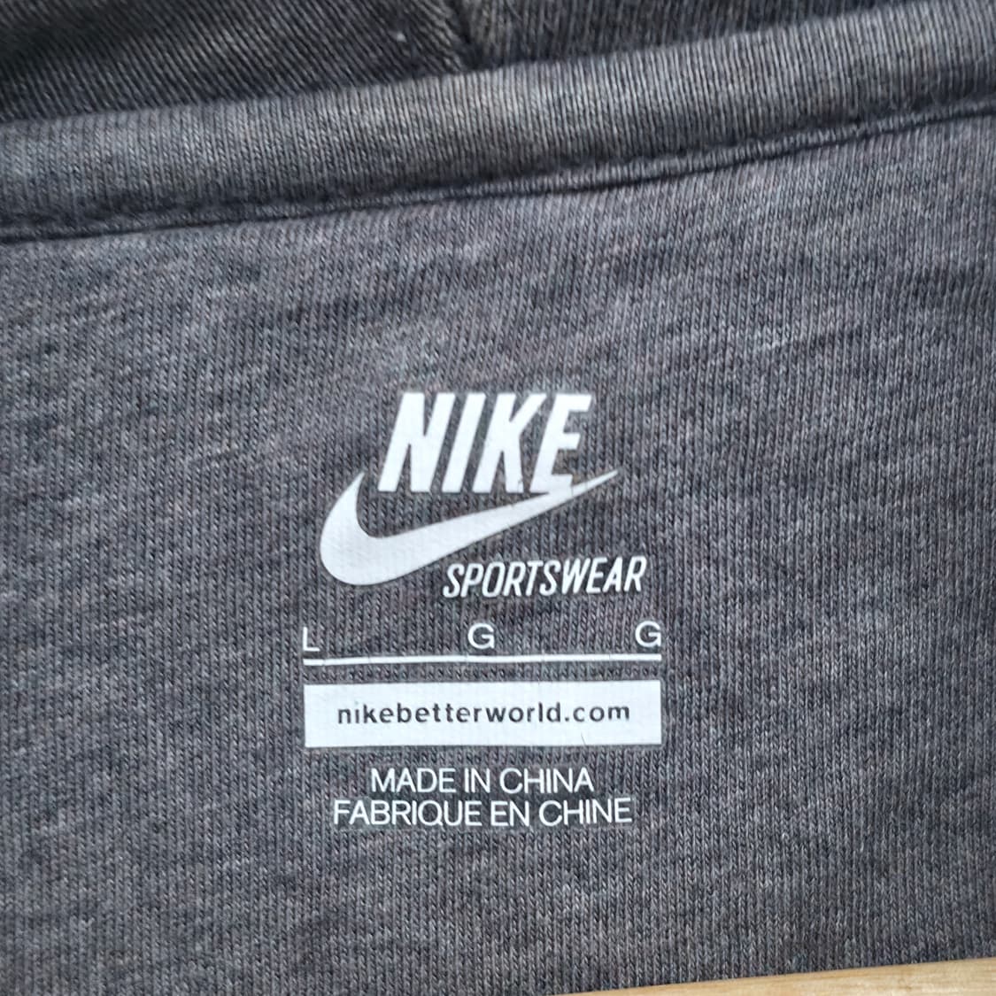 [L] 나이키 후드 집업 그레이 상품이미지5