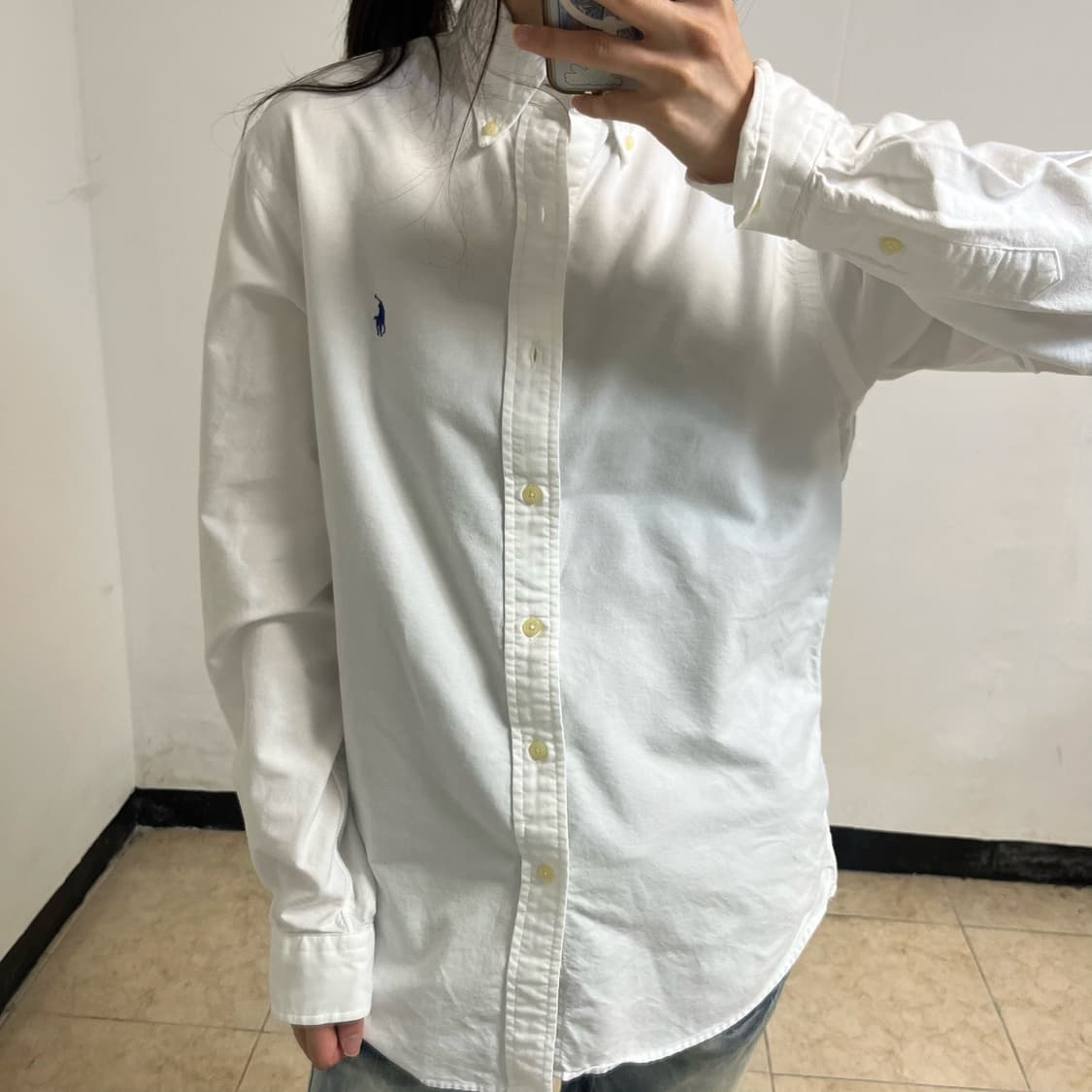 Polo Ralph Lauren Navy Pony White Shirt 상품이미지3