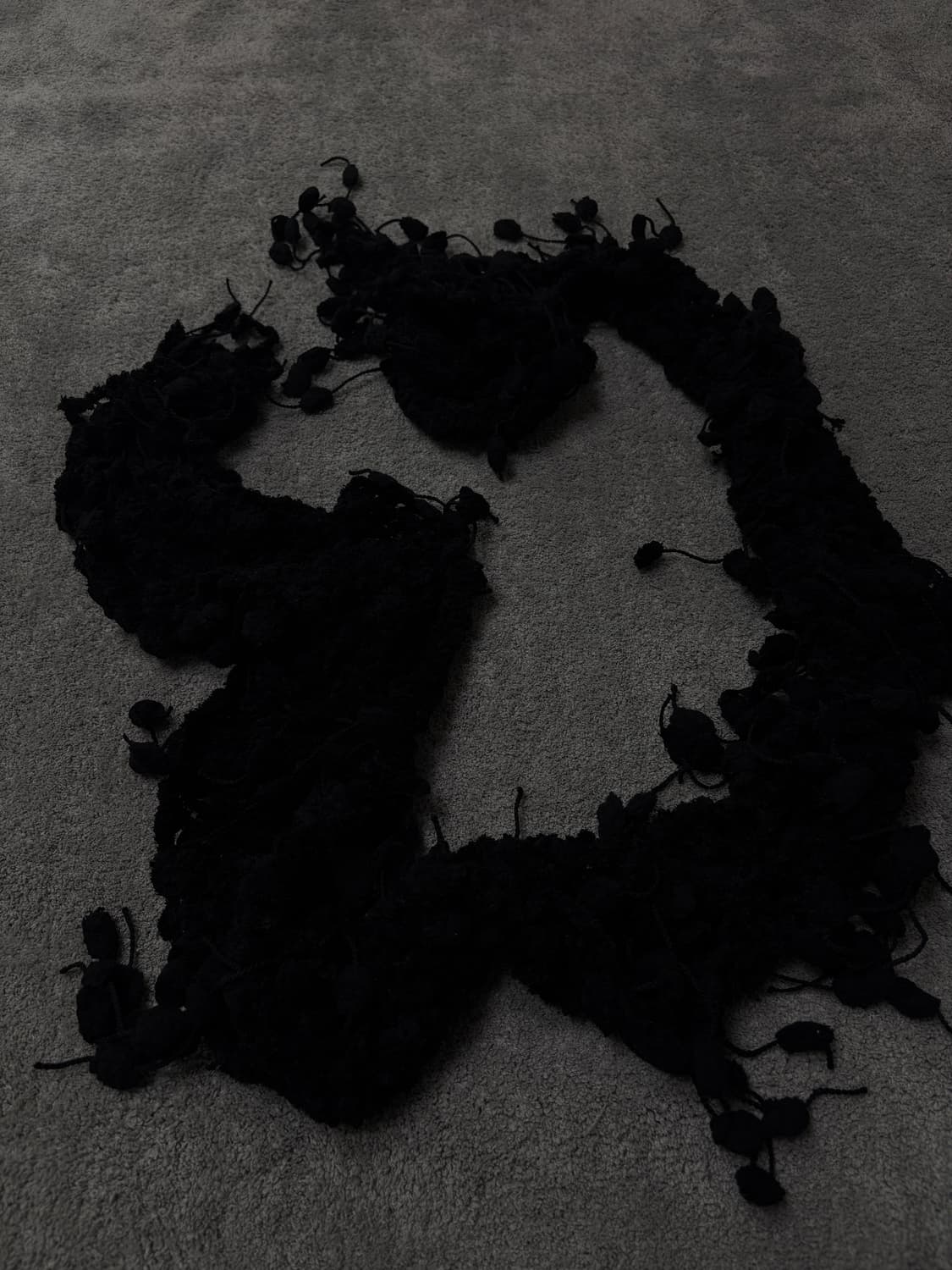 Vintage v-kei punk mood black scarf 상품이미지2