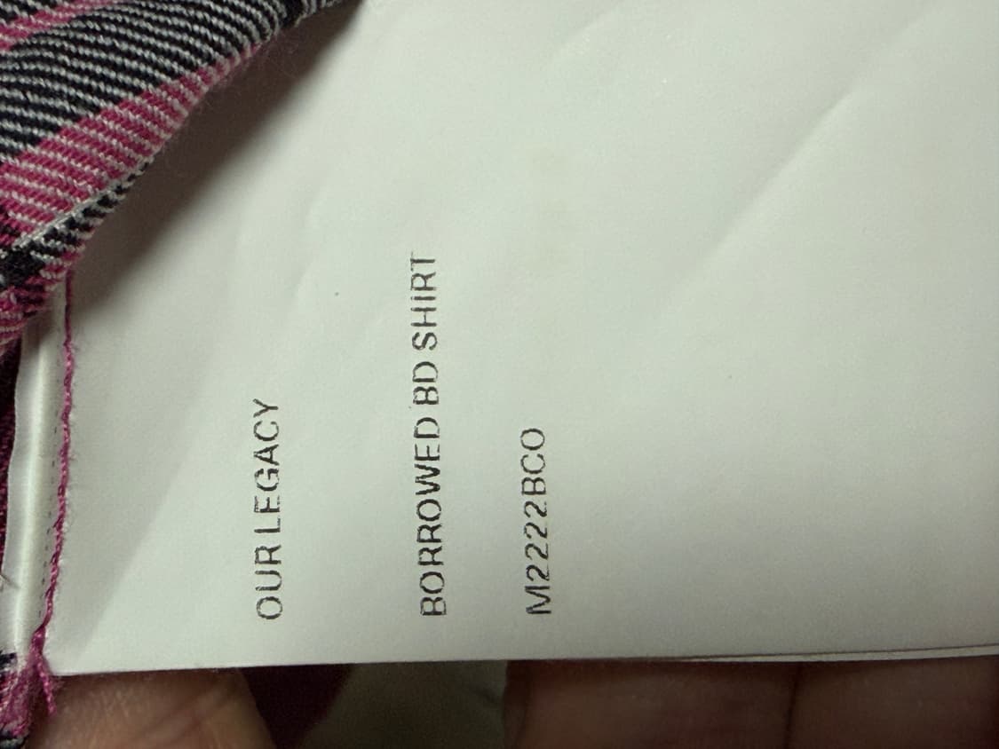 아워레가시 보로우드 셔츠 핑크 50사이즈 상품이미지4