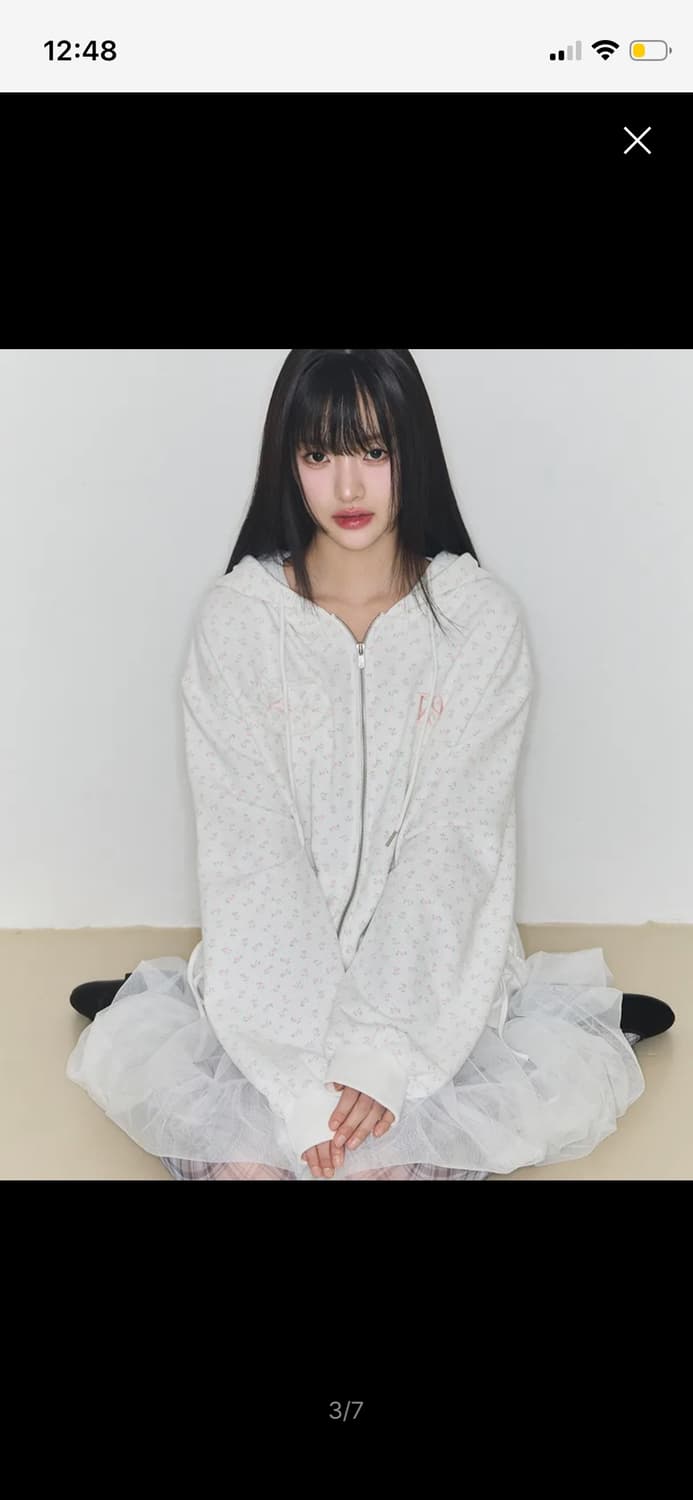 일리고 퓨어 프릴 후드 집업 플라워 상품이미지2