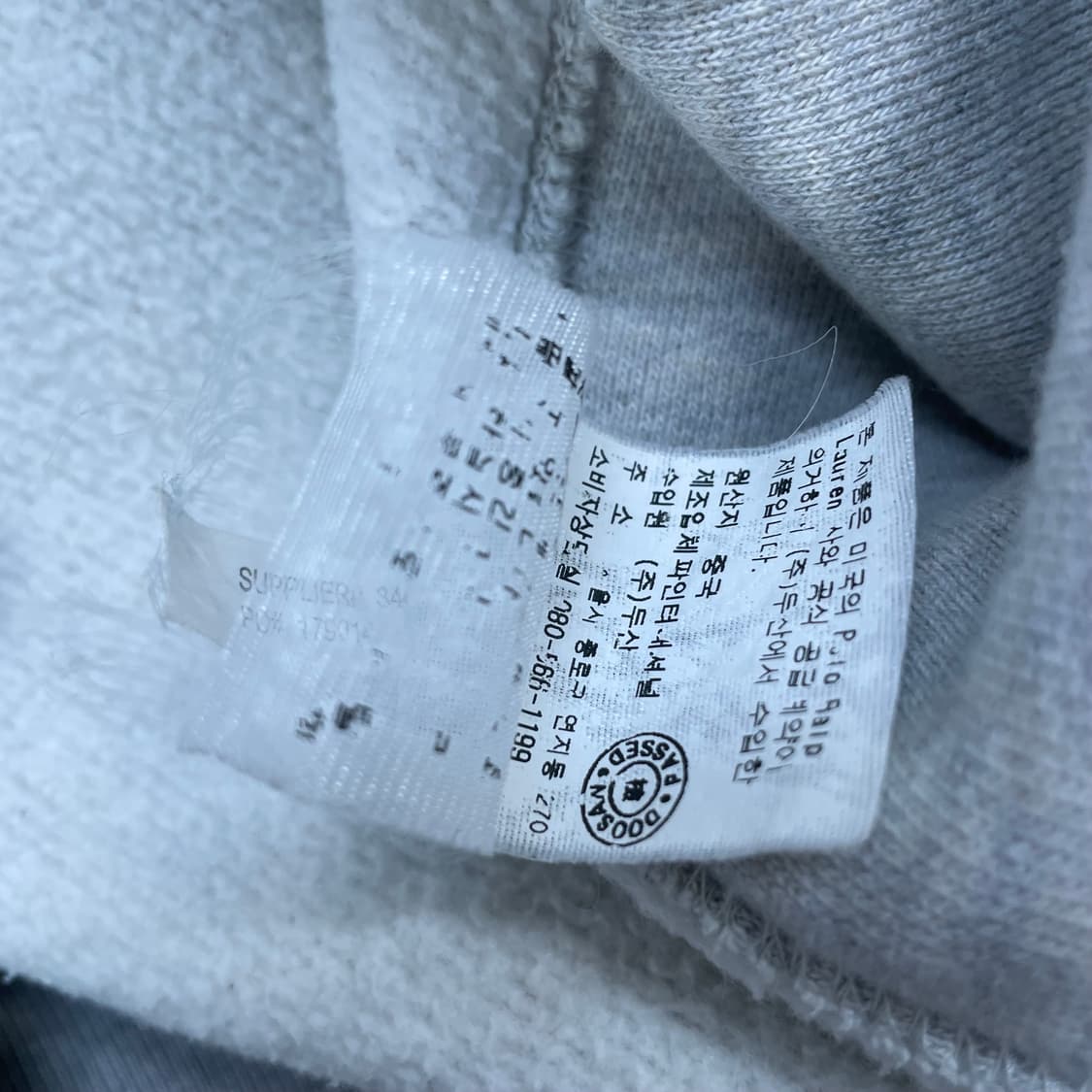 폴로 랄프로렌 포니 로고 써멀 후드집업 그레이 상품이미지4