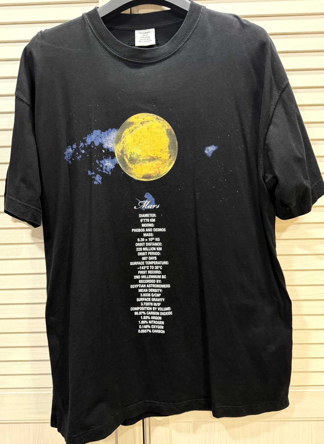 Vetements 베트멍 Mars T-shirt 상품이미지2