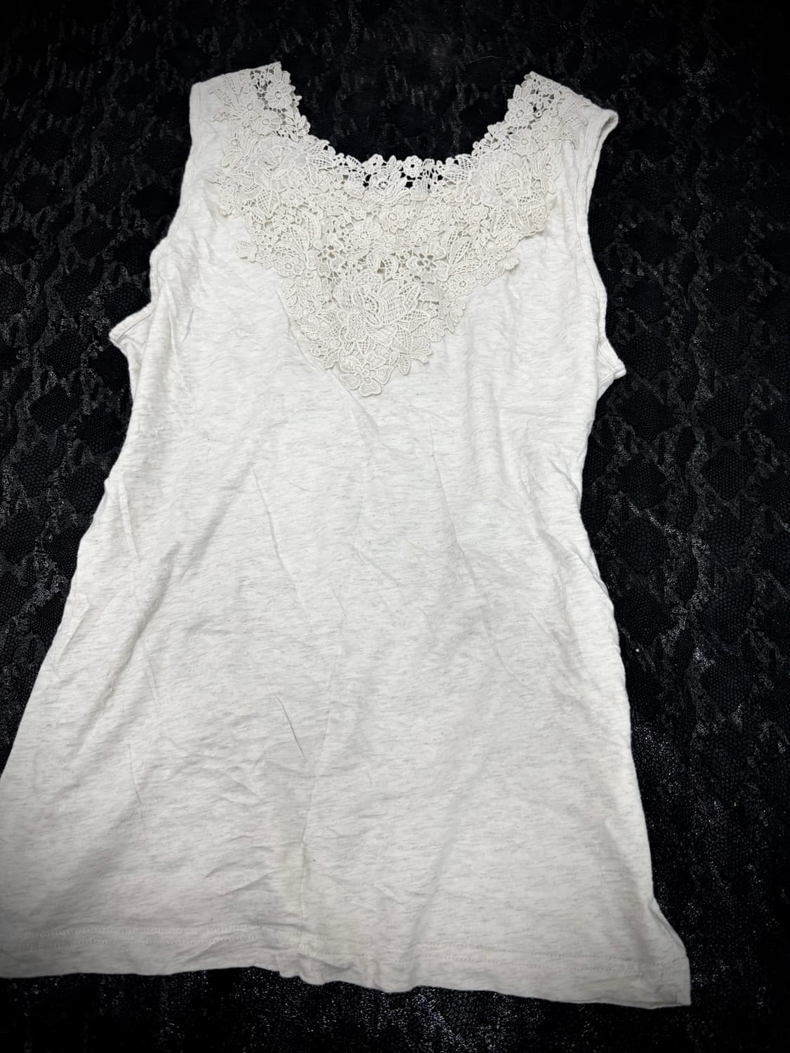“Vintage” Lace Detail Sleeveless 상품이미지5