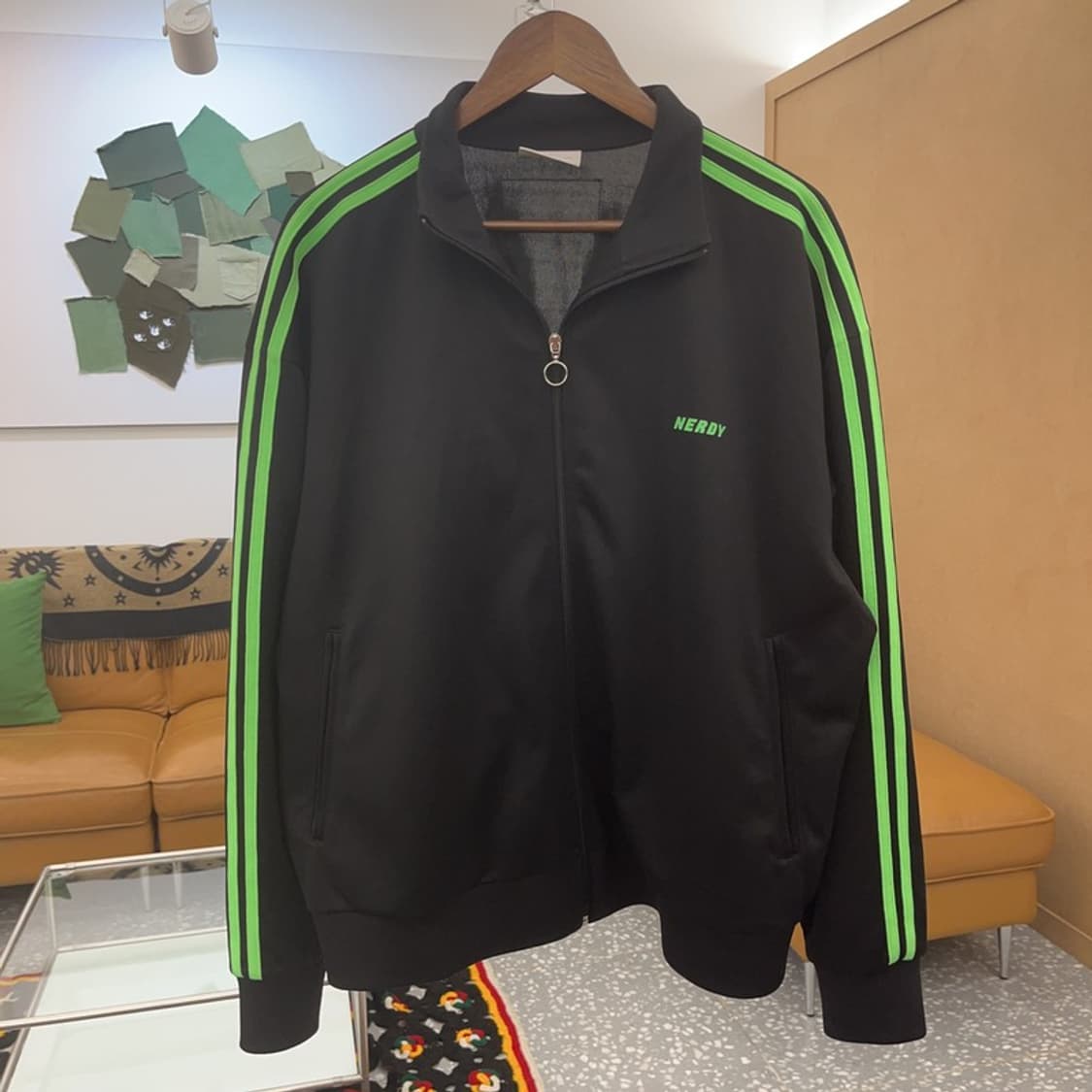 널디 레트로 Y2K 00's 네온라인 져지 집업 L C08287 상품이미지3