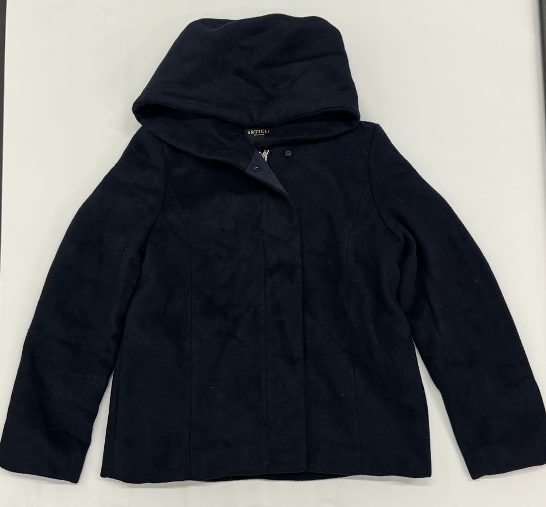 ARTICLE 네이비 후드 숏 집업 코트 그런지 러블리 히피 하구미  상품이미지3