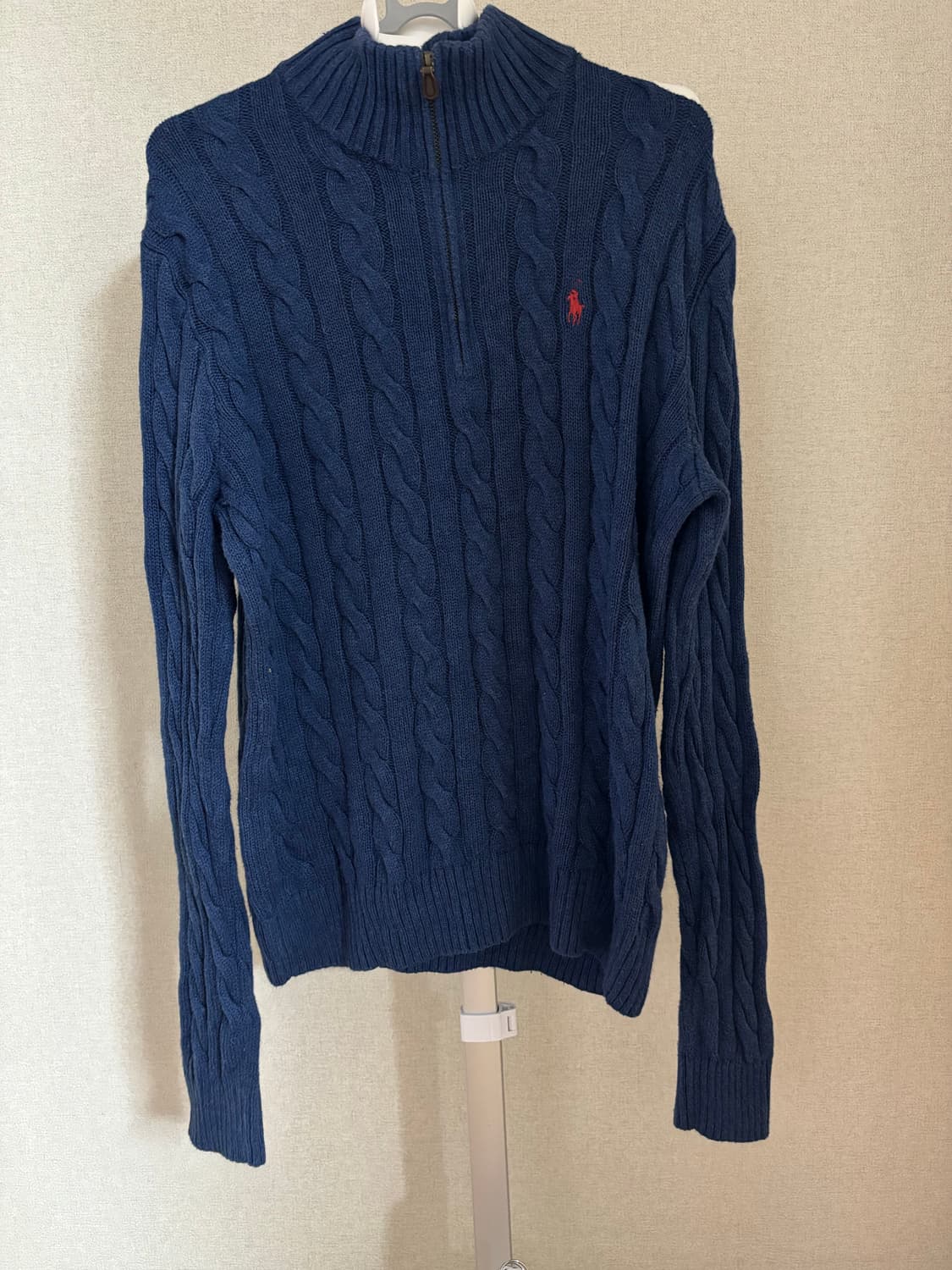 폴로 랄프로렌 하프집업 케이블 니트 M 상품이미지1