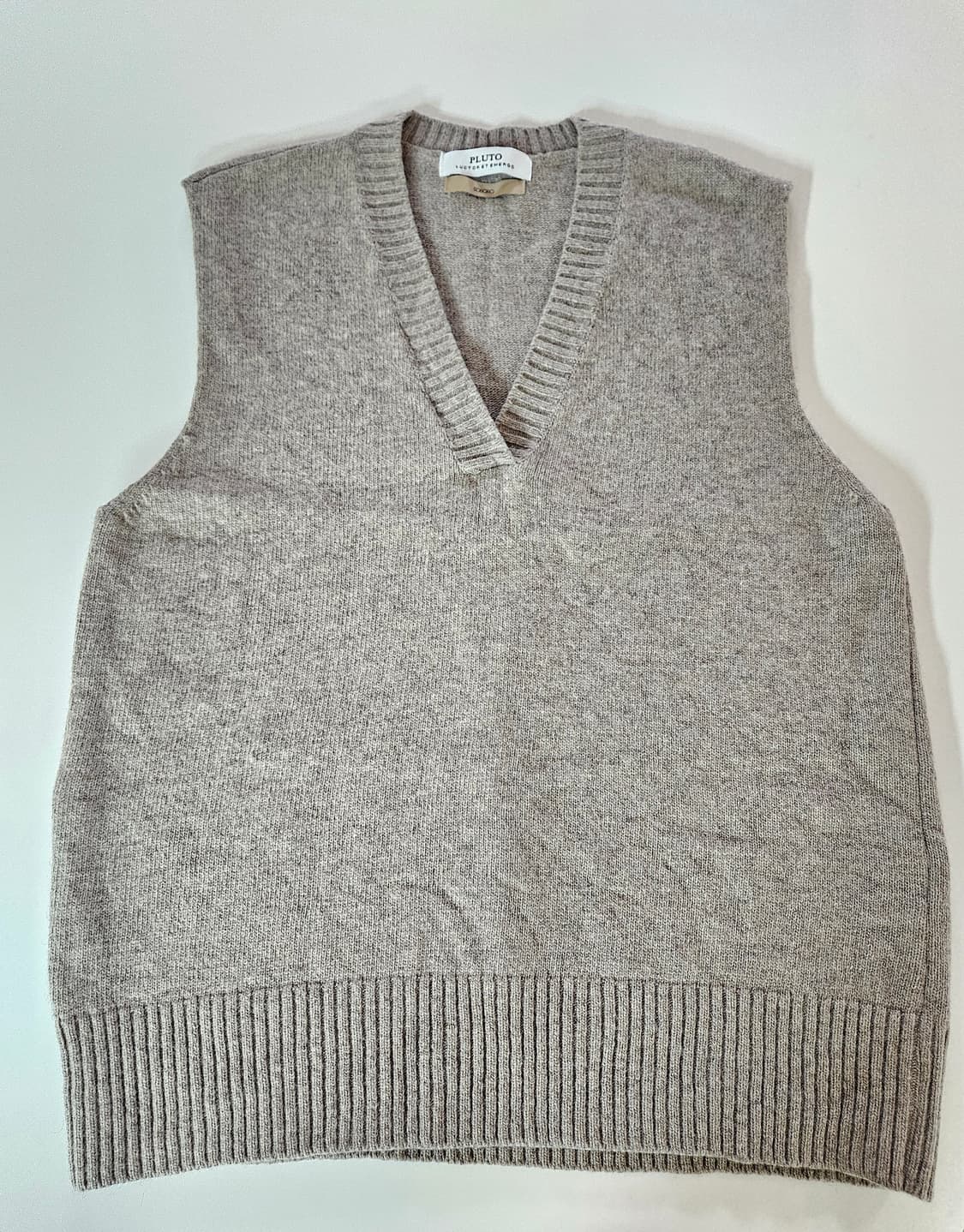 울 니트 베스트 오트밀 os 상품이미지5