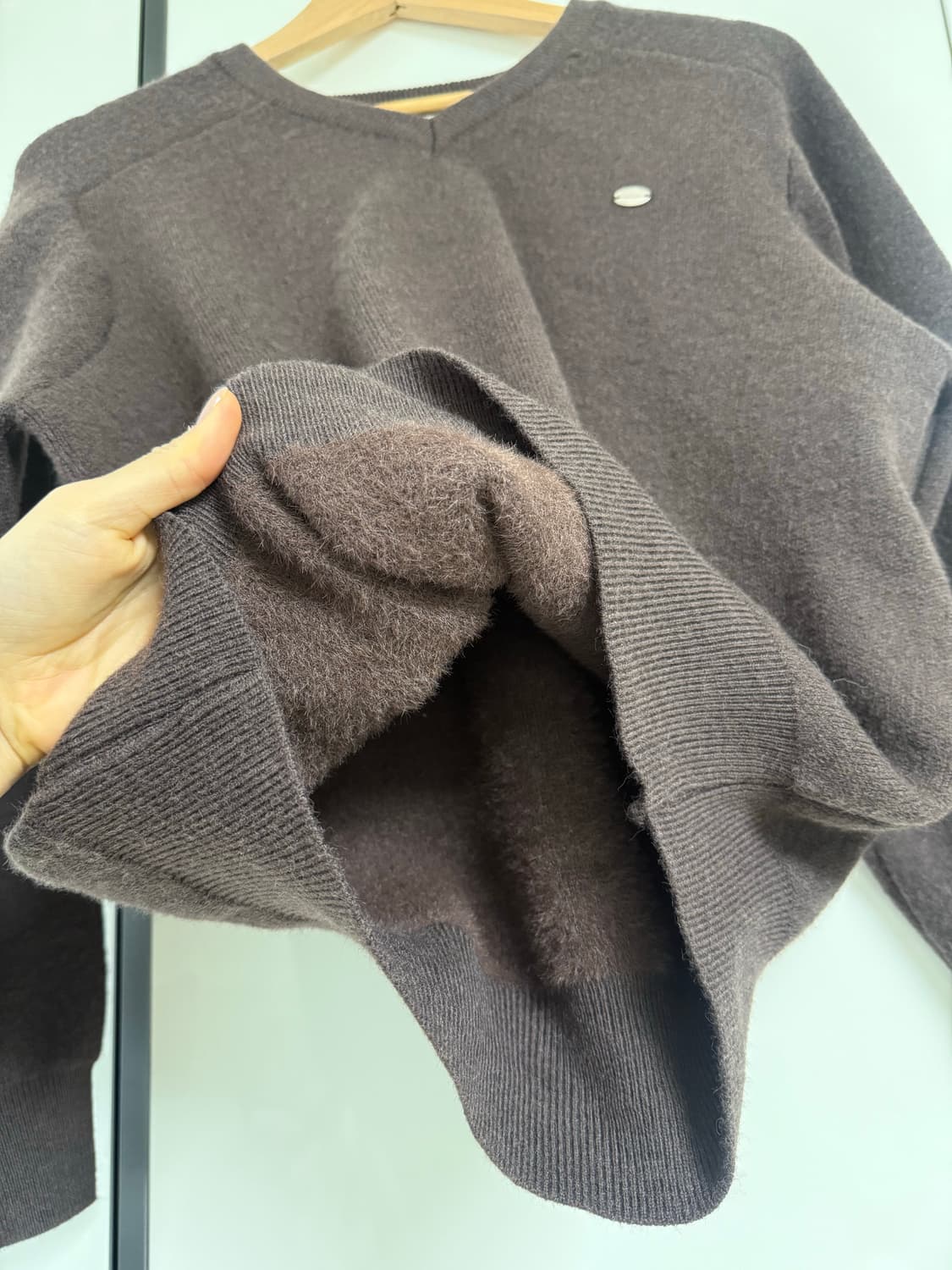 리얼코코 브라운 기모니트 상품이미지5