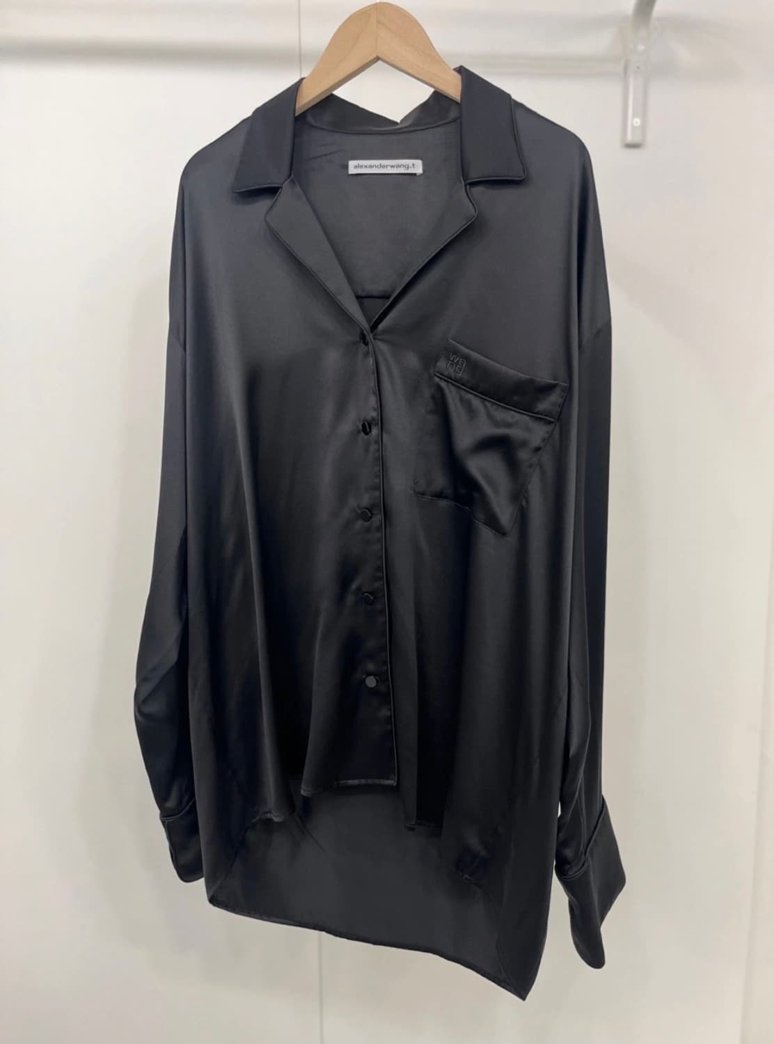 알렉산더왕 블랙 실크 셔츠 S 상품이미지1