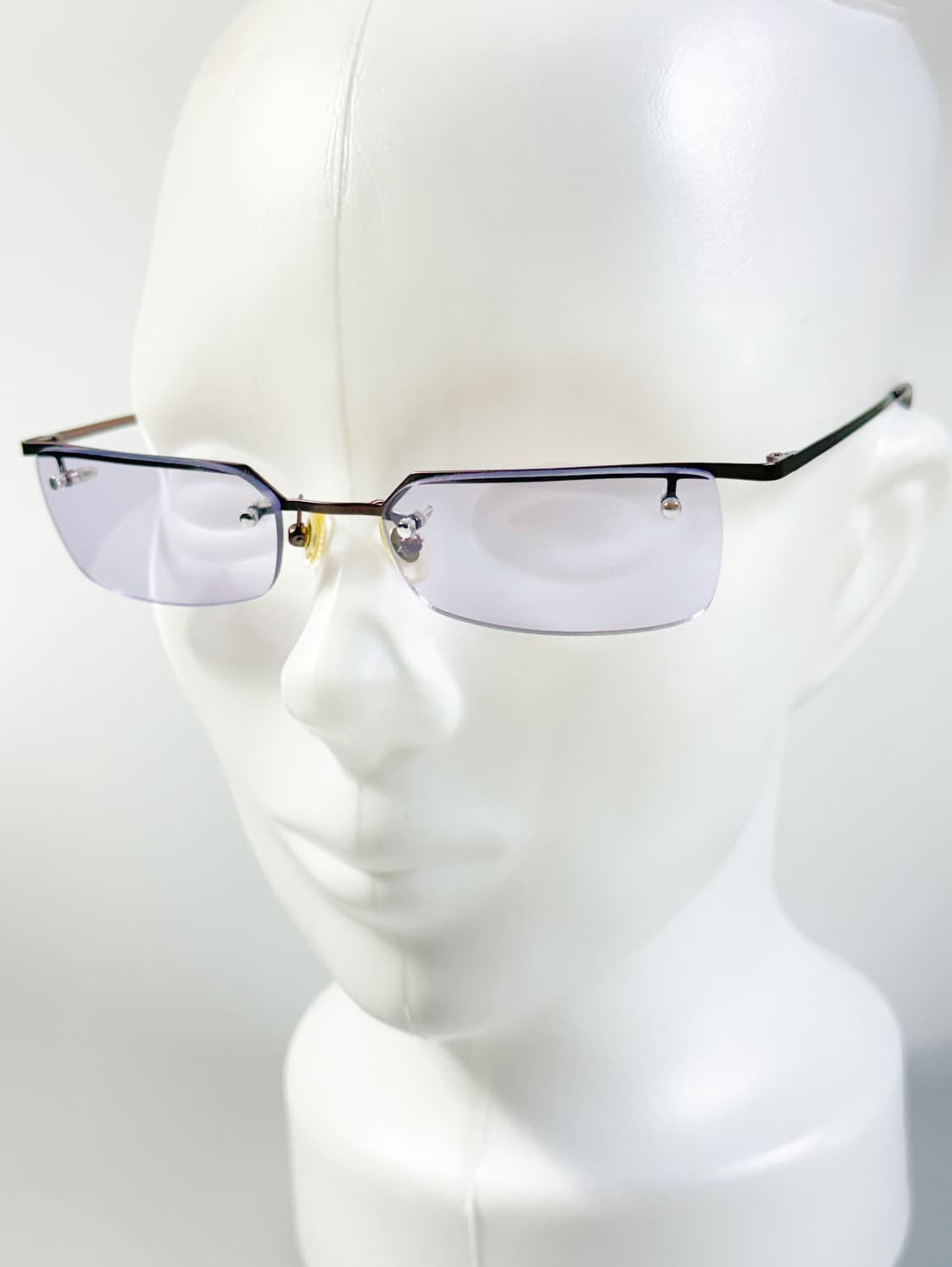 JEEP PLUS 반무테 스퀘어 메탈 프레임 빈티지 안경 상품이미지8