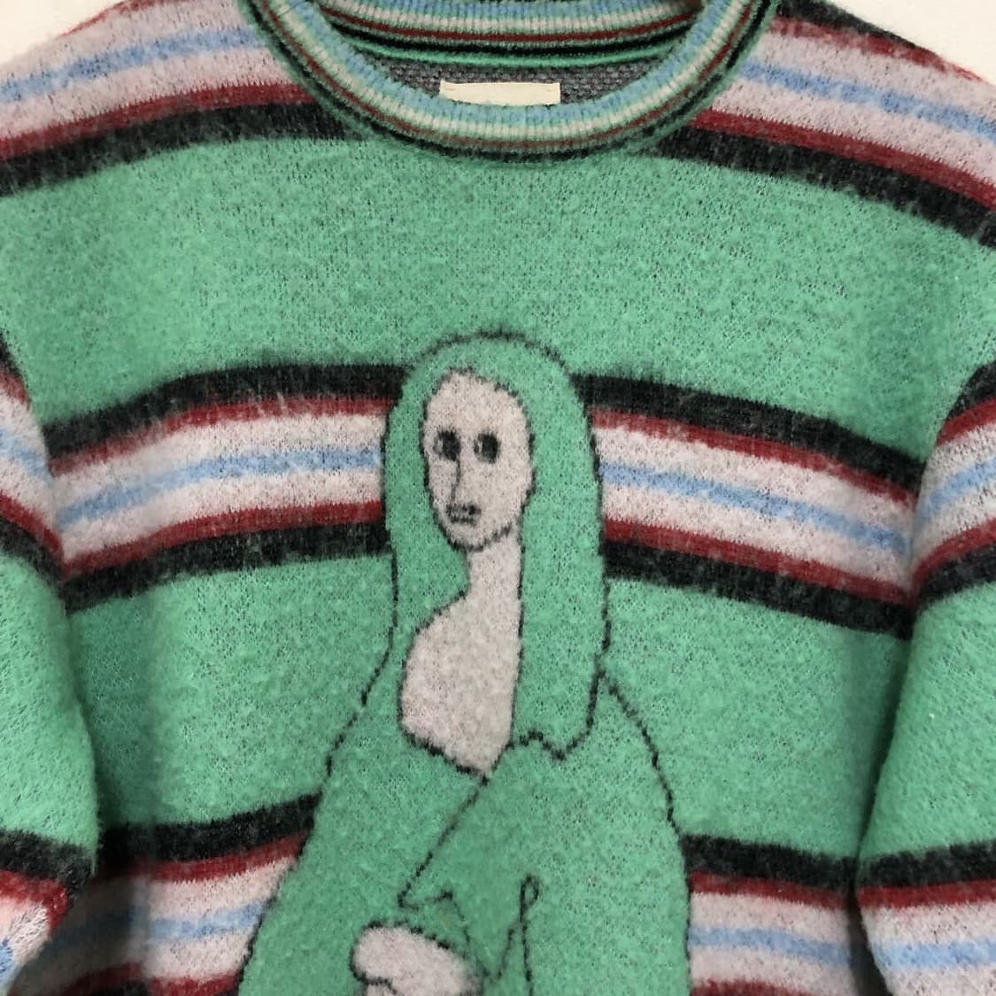 Kota Gushiken 24AW 모나리자 울 니트 그린 상품이미지2