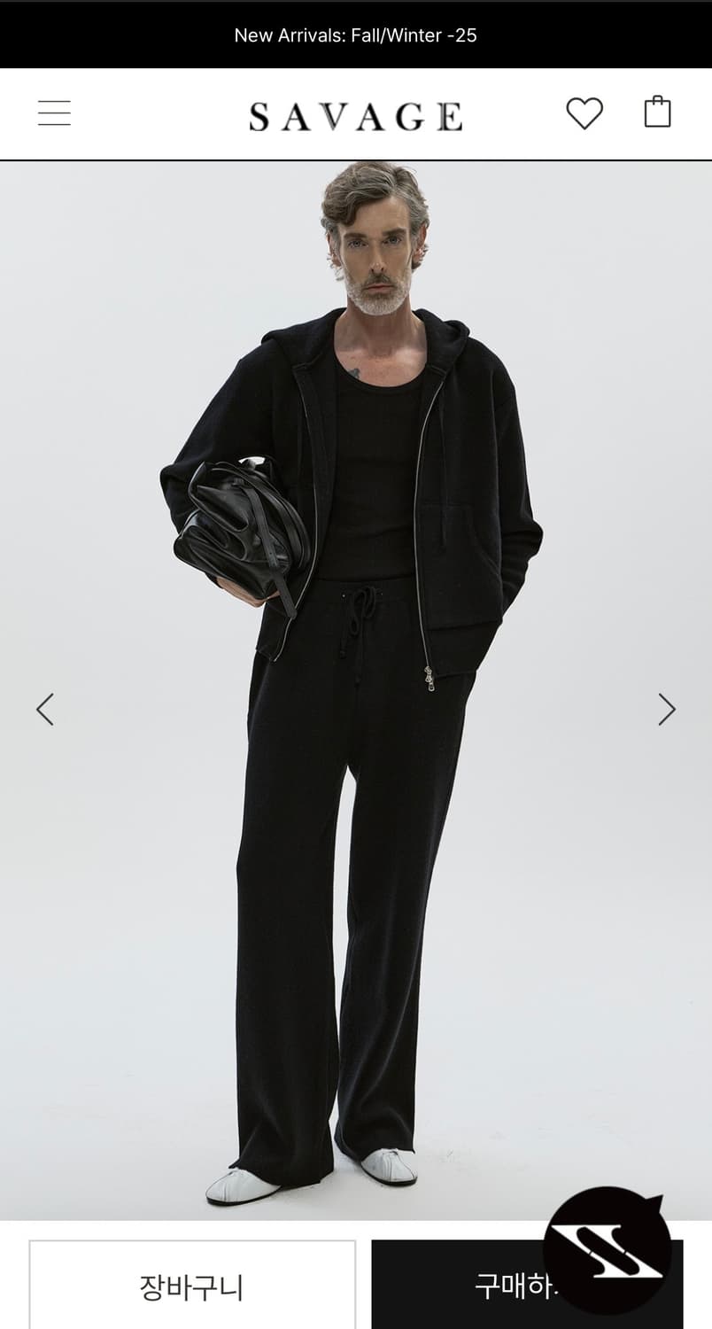 세비지 SAVAGE 캐시미어 니트 팬츠 상품이미지1