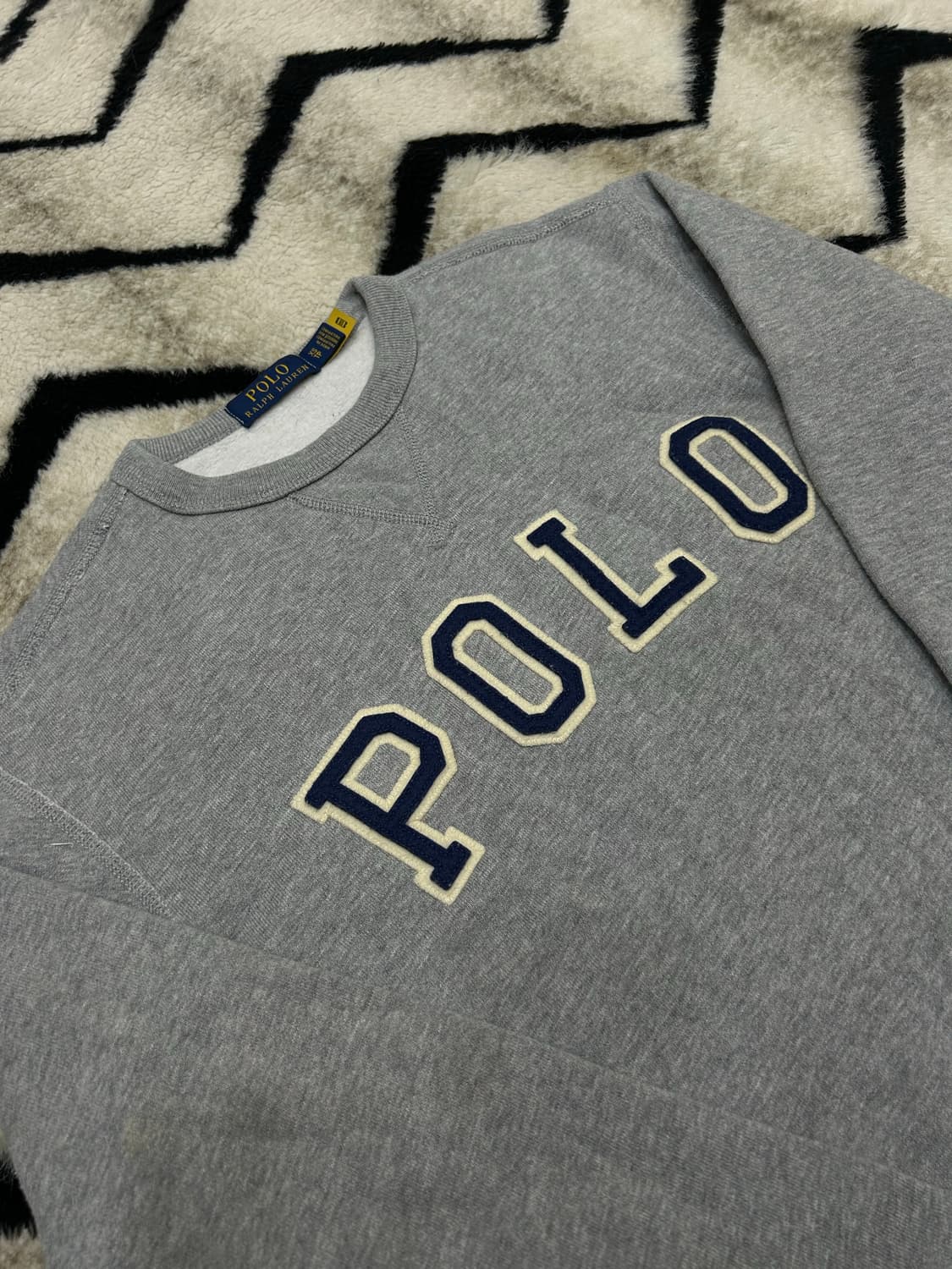 [XS]폴로랄프로렌 아치로고 맨투맨/그레이/기모 상품이미지1