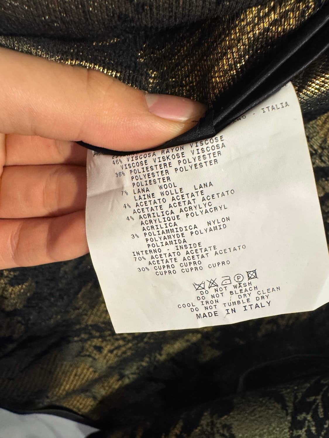 에트로 블랙 금장 패턴 자켓 상품이미지4