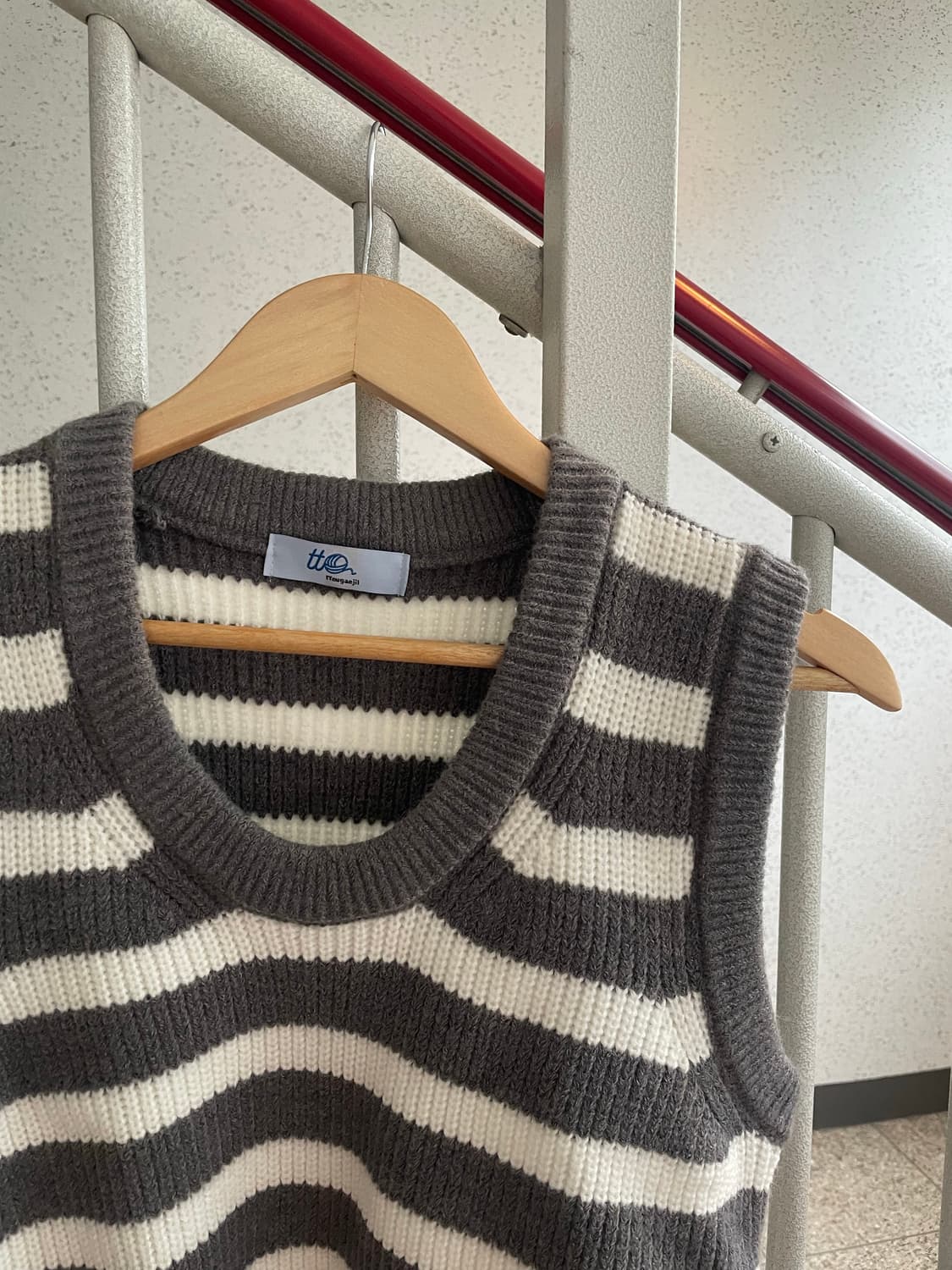 stripe knit vest 상품이미지4