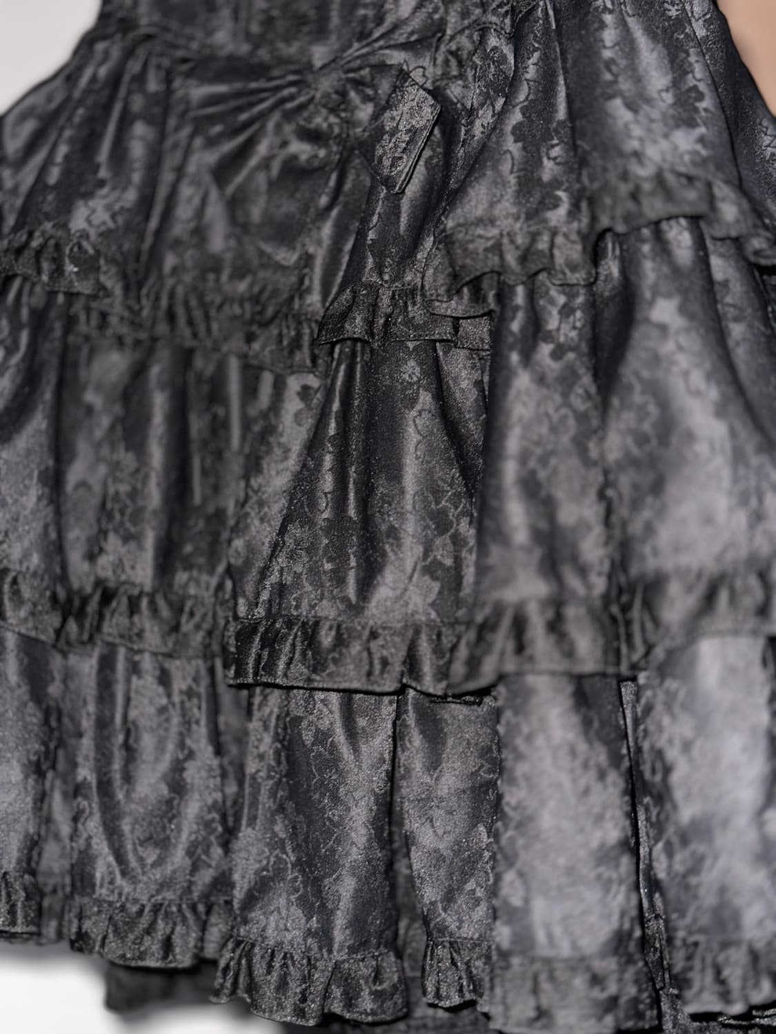 고스로리 벚꽃 프린팅 하트 프릴 캉캉 원피스 스커트 상품이미지8