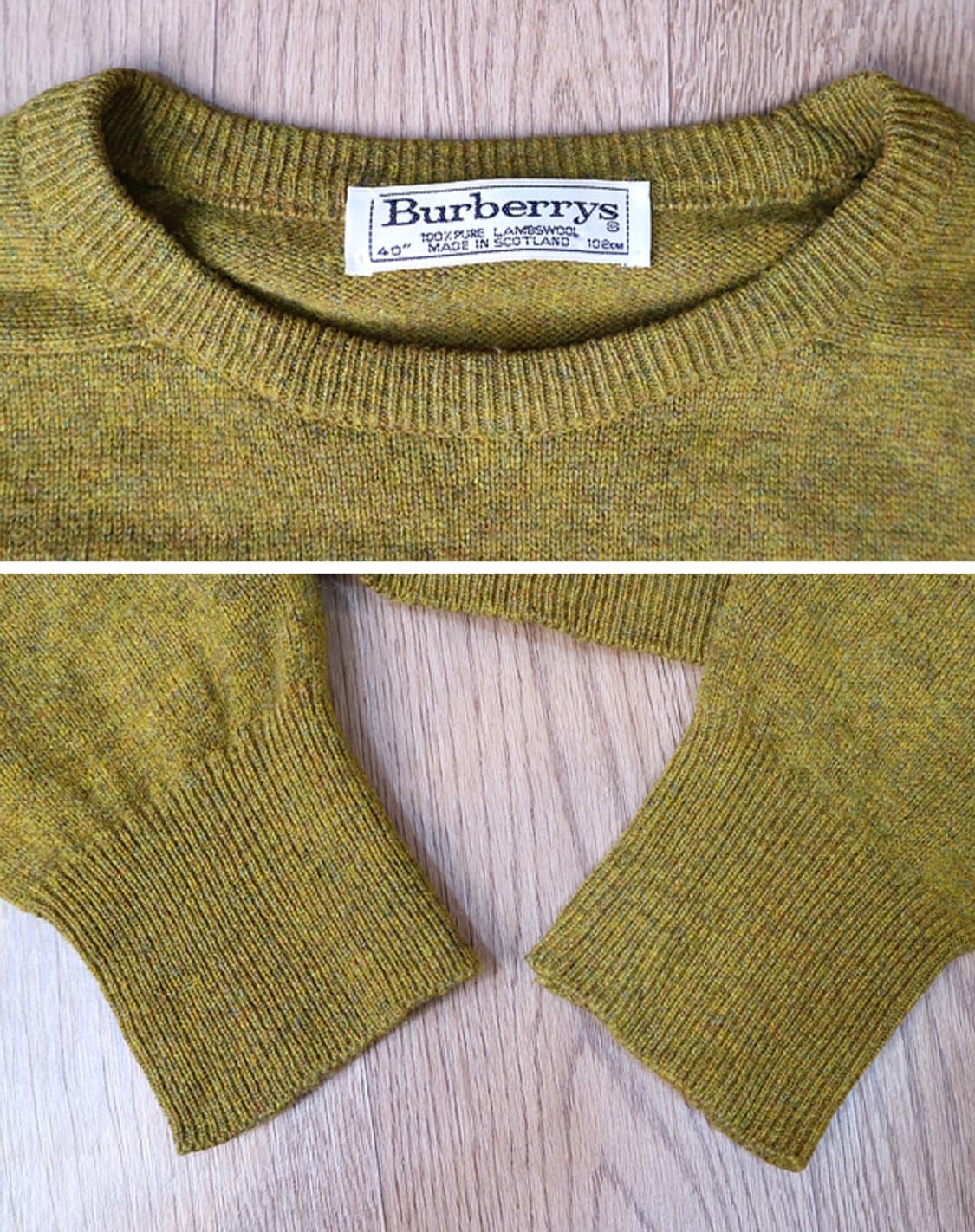  80-90S BURBERRY 버버리 울100% 빈티지클래식 니트 상품이미지5