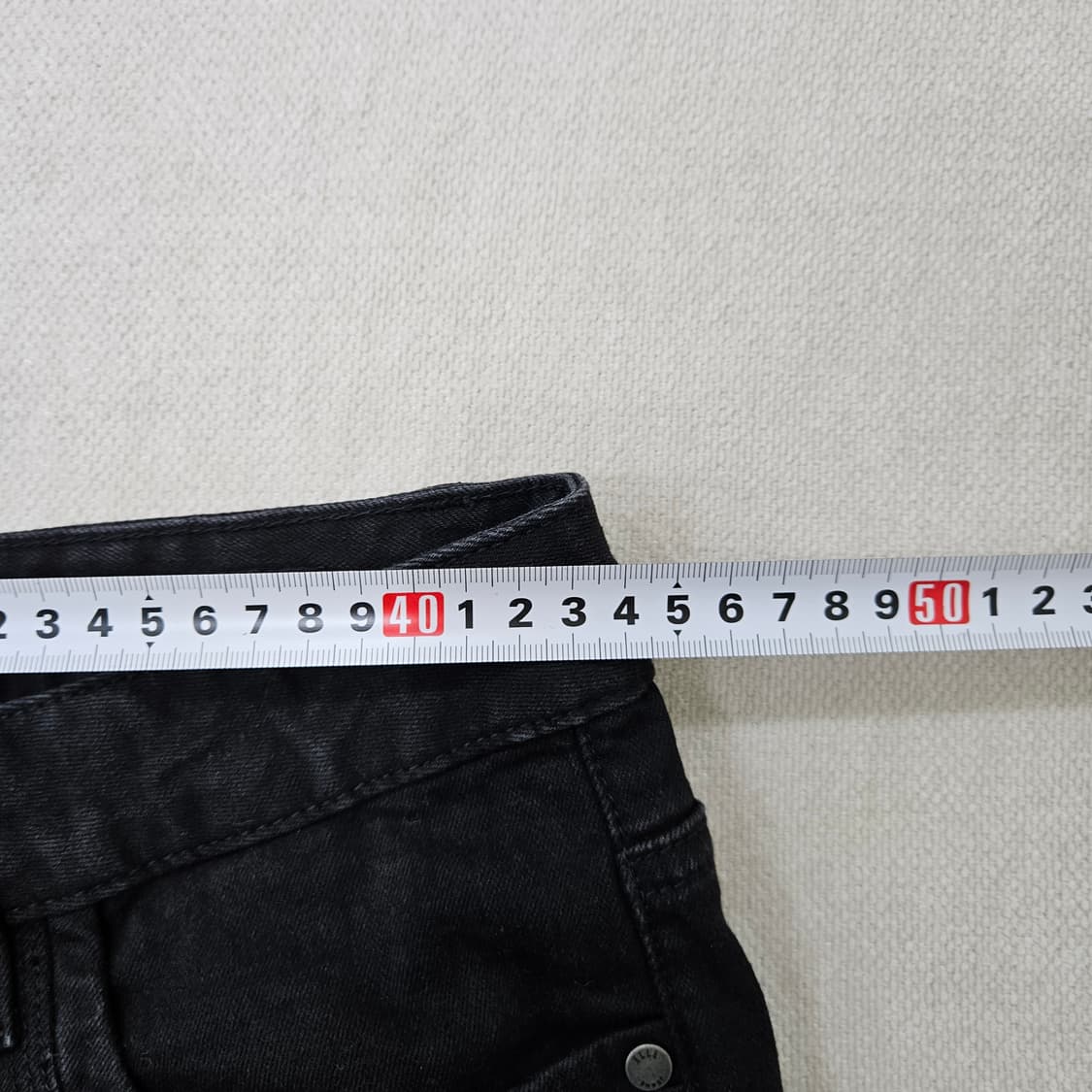 34 엘르진 블랙 데님 팬츠 0316Y 상품이미지5