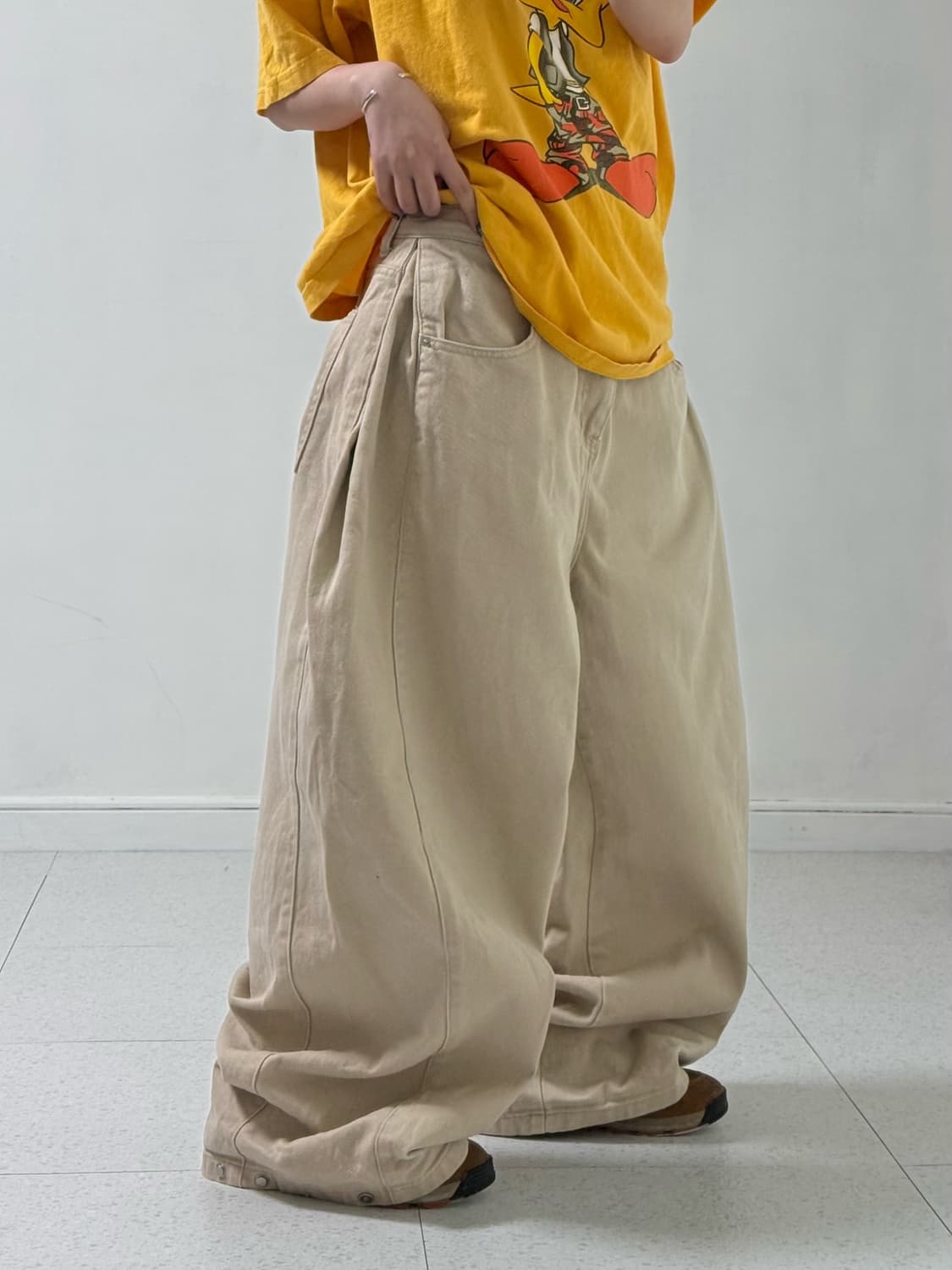 빈티지 베이지 벌룬팬츠 상품이미지2