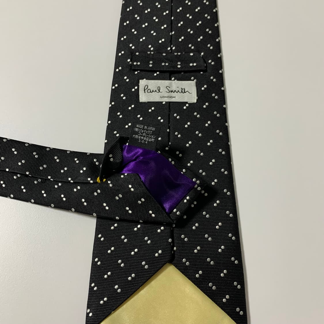 폴스미스(Paul smith) 블랙 도트넥타이 명품 A+등급 9.7cm 상품이미지7