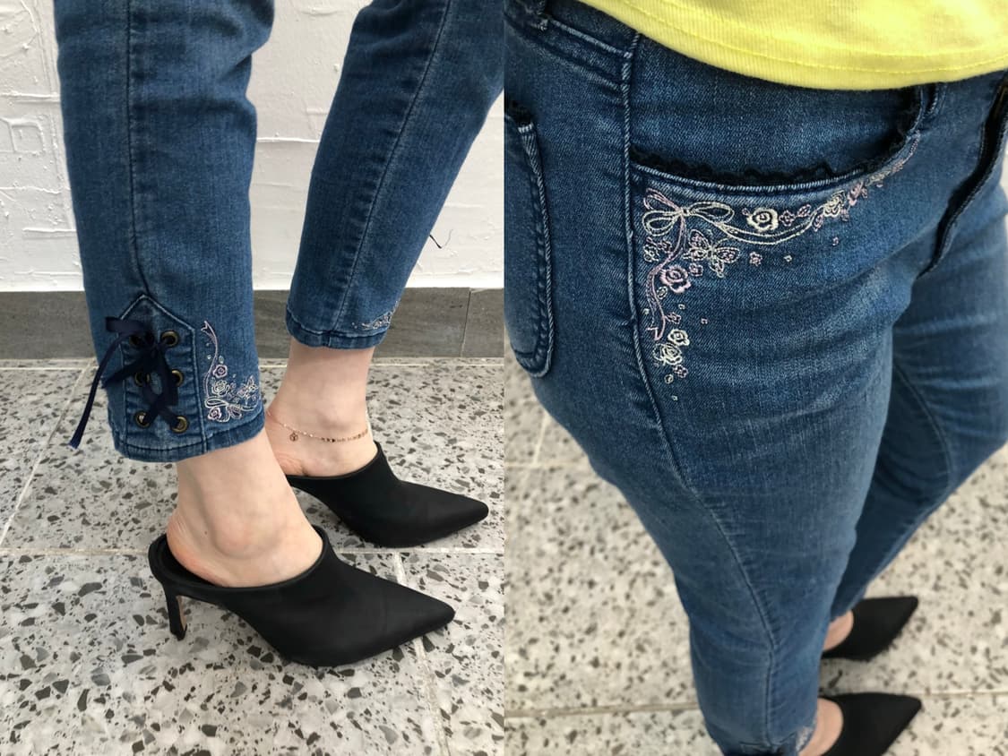 ribbon edge denim 상품이미지1