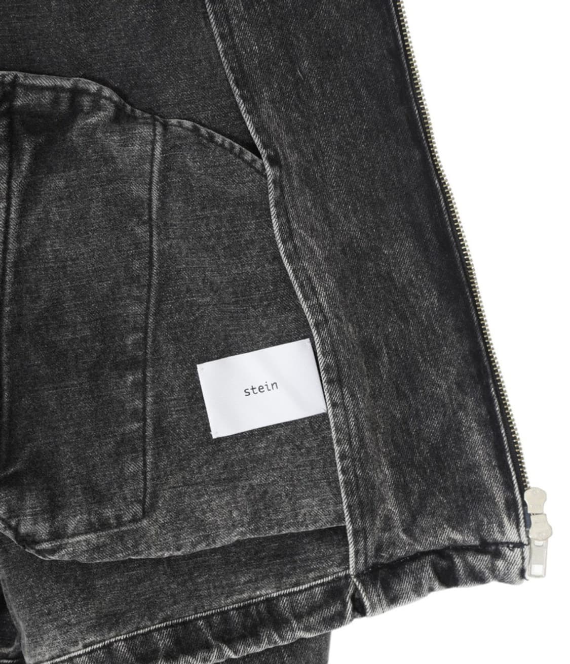 stein 슈타인 캐미컬 블리치 데님 쇼츠 자켓 상품이미지4