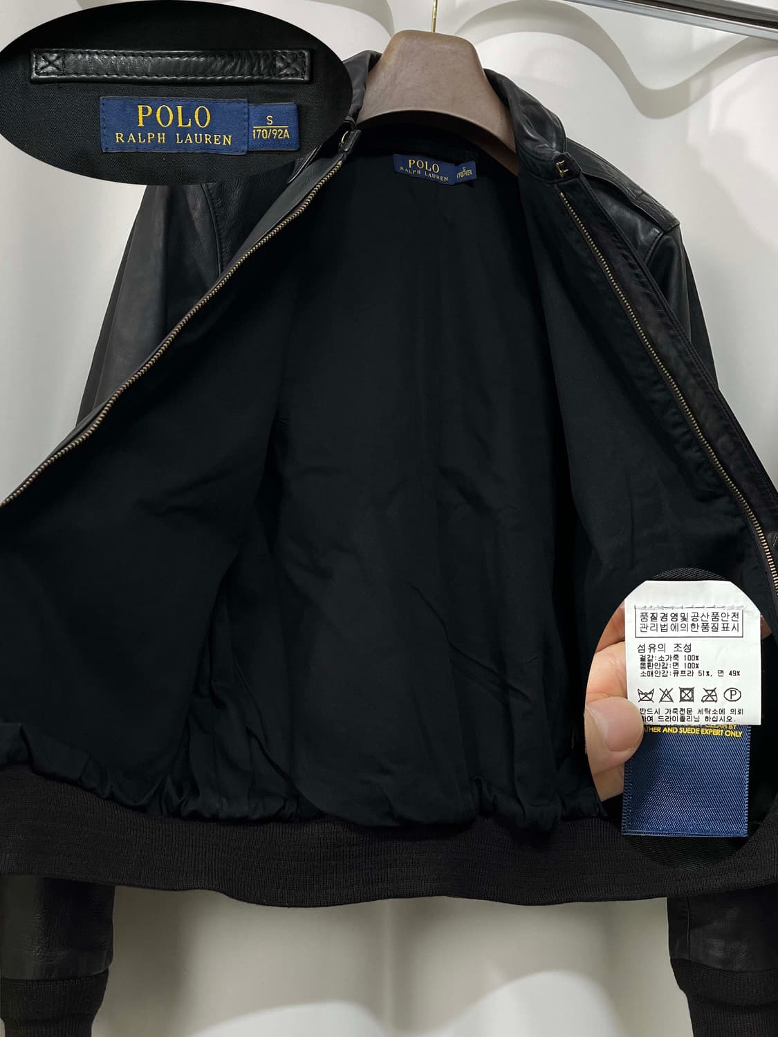 폴로 랄프로렌 카우하이드 A-2 플라이트 레더 봄버자켓 상품이미지3