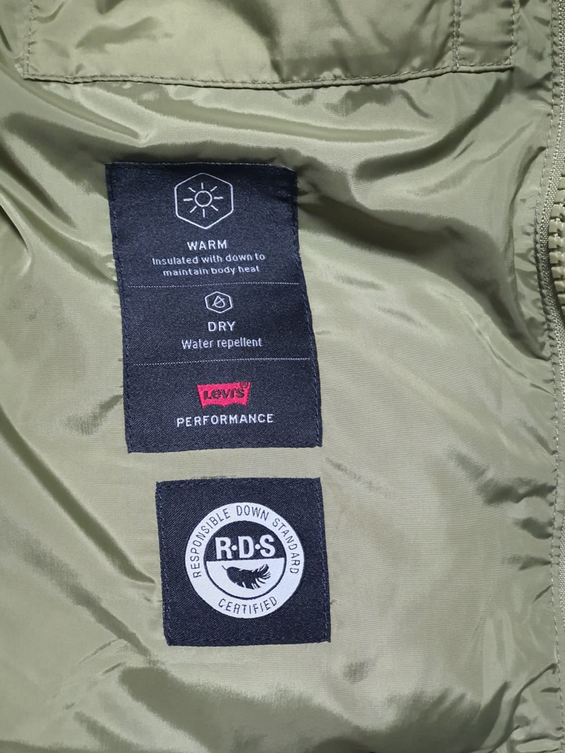 리바이스 남여공용 덕 다운 패딩 S 올리브
 상품이미지4