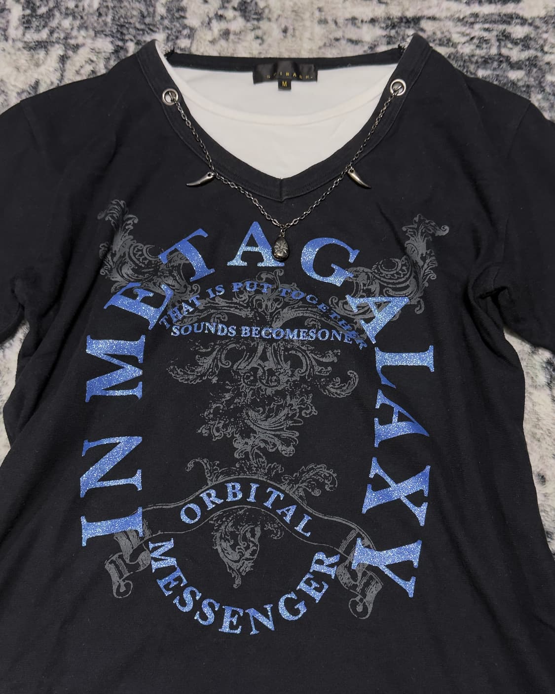 {UNKNOWN} Metal Galaxy Layered Tee 상품이미지6