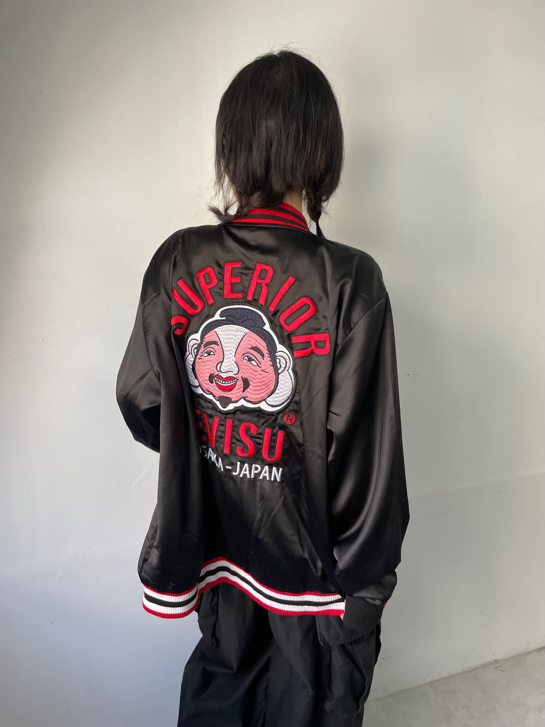 에비수 자수 새틴 스카잔 상품이미지2