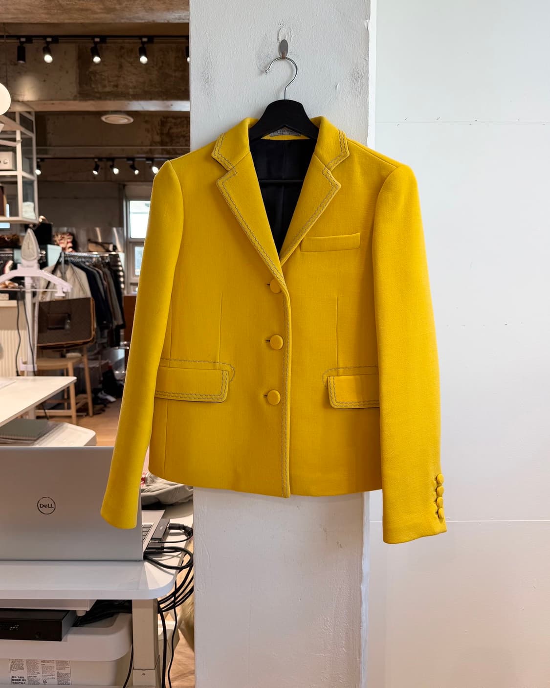 보테가 베네타 옐로우 3b 블레이저 자켓  상품이미지2