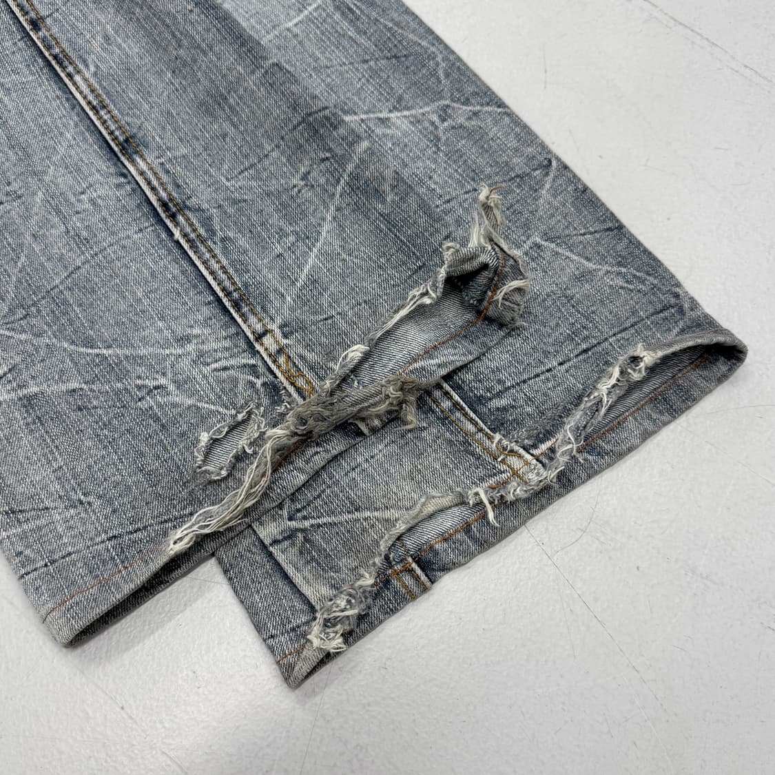 세만틱디자인 제팬 부츠컷 워싱 락 펑크 데님팬츠 상품이미지7