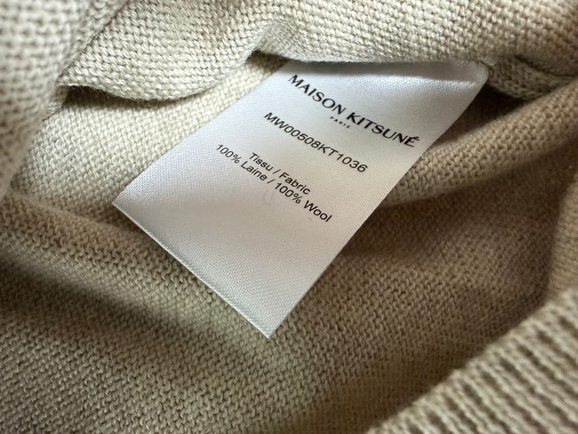 (새상품) 메종키츠네 폭스 헤드 가디건 라이트 베이지 XS 상품이미지8