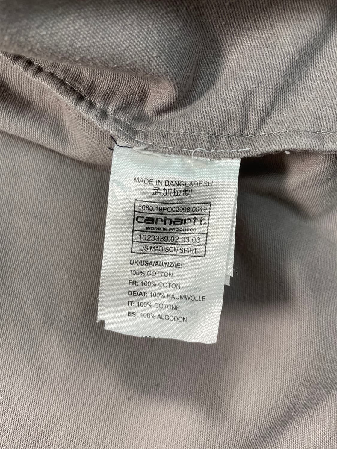 칼하트 wip 옥스퍼드 셔츠 상품이미지8