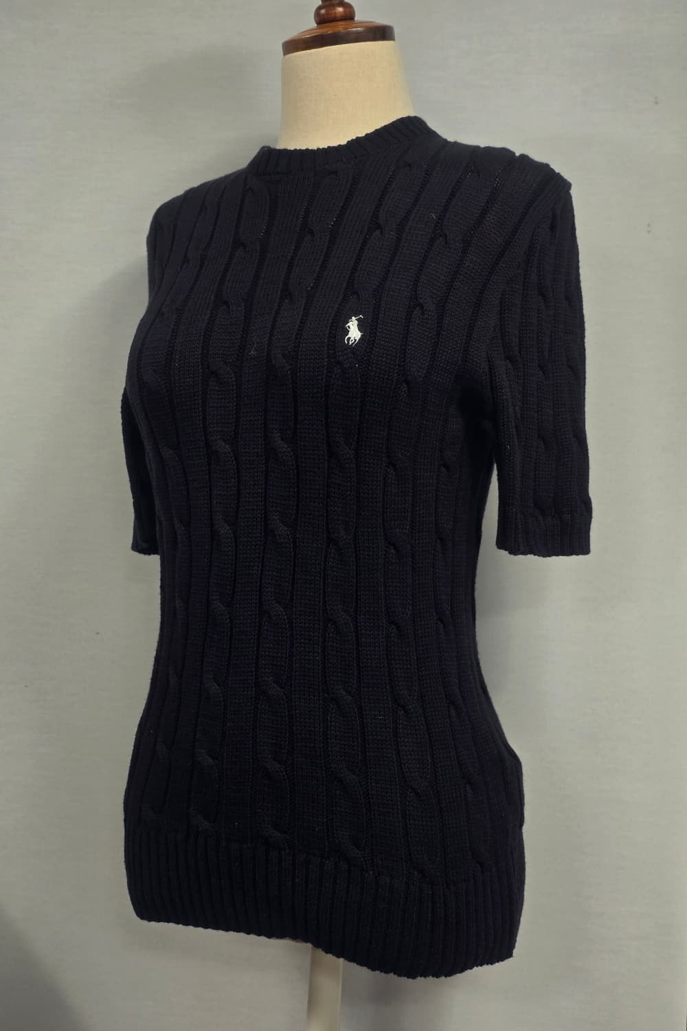 폴로랄프로렌 코튼 꽈배기 니트 블랙 L  상품이미지1