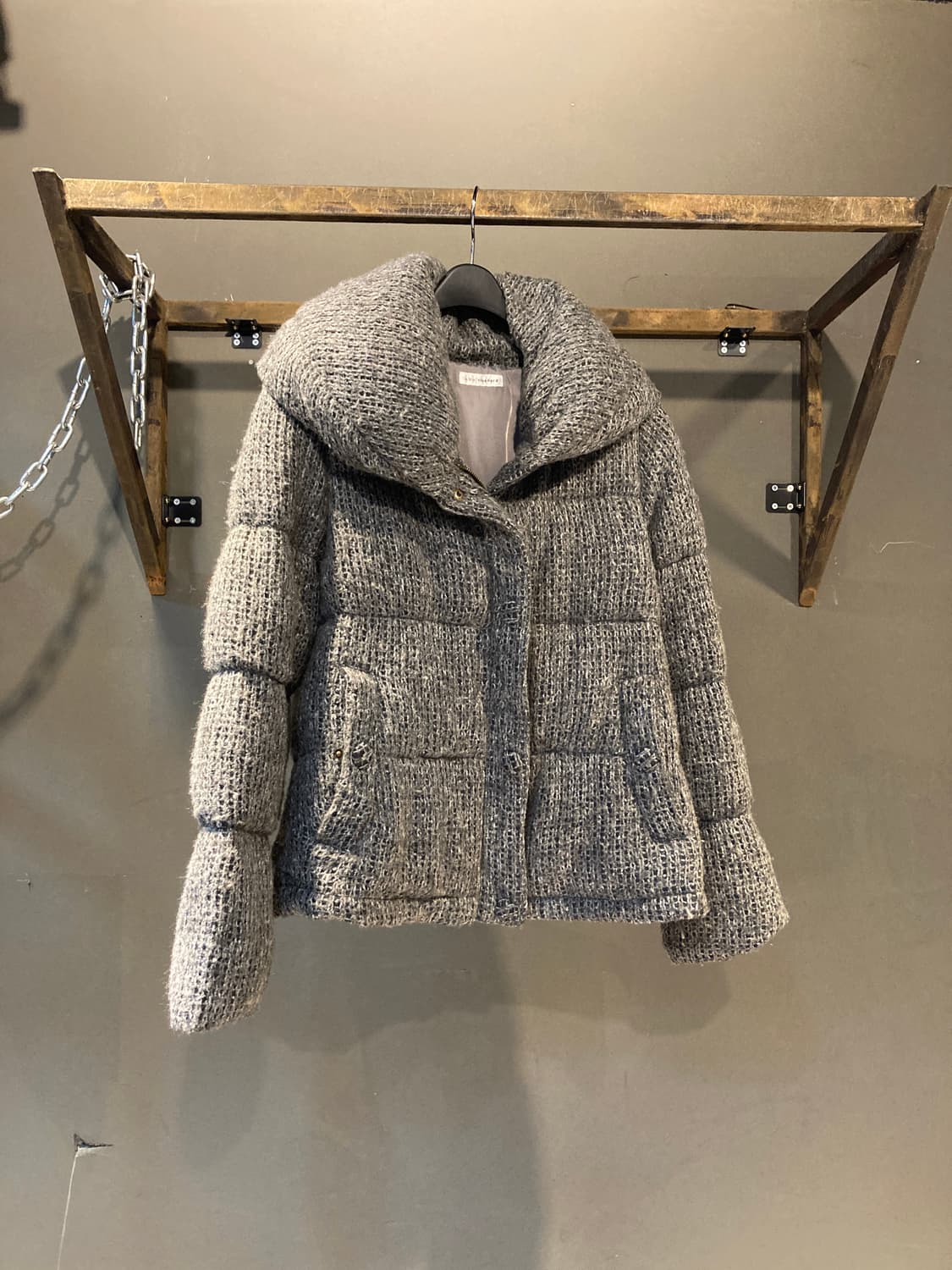 볼드 니트 패디드 자켓 상품이미지1