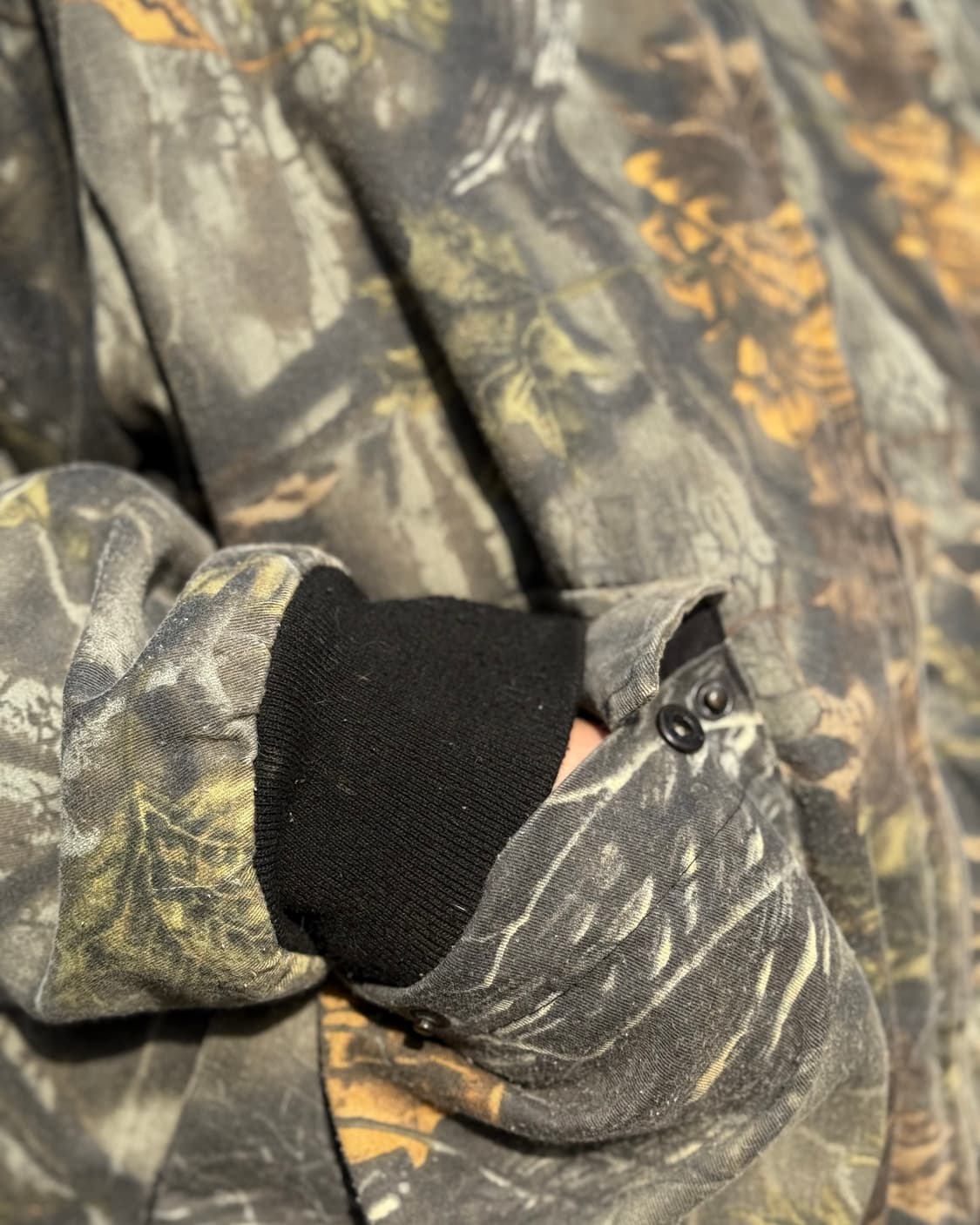 90‘s 테크스킨 코튼우드 카모 패턴 봄버자켓 105-107 상품이미지10