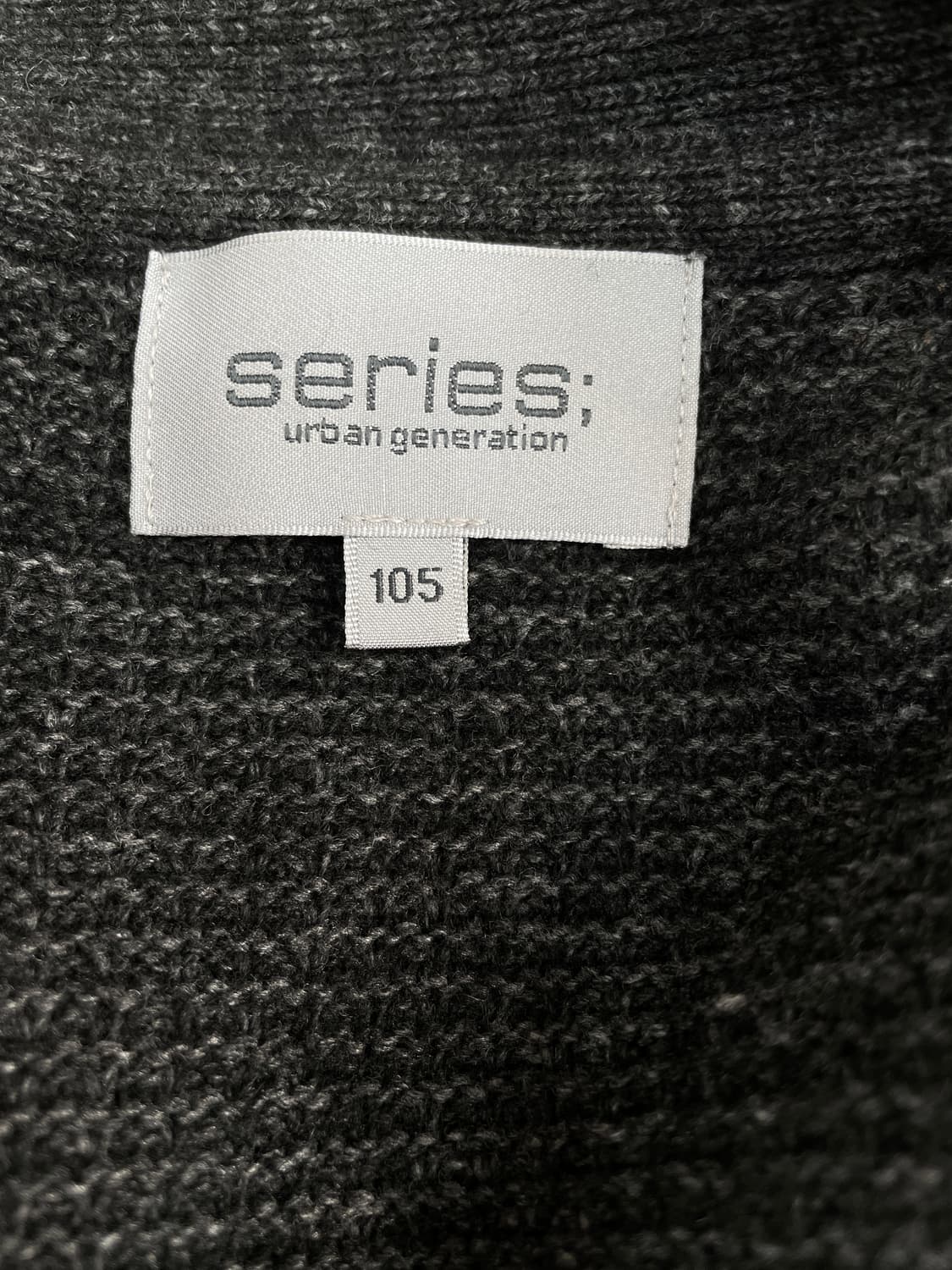 시리즈(series;) 캐시미어 혼방 오픈형 가디건 차콜 상품이미지5