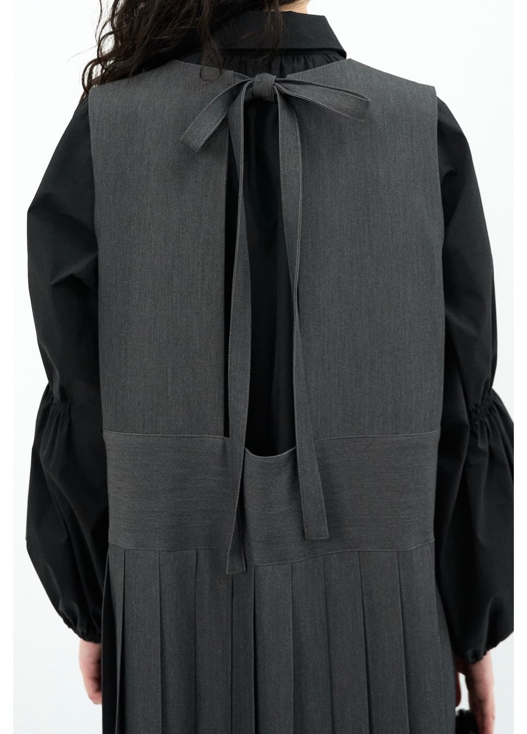 고드나트 리본 플리츠 원피스 상품이미지3