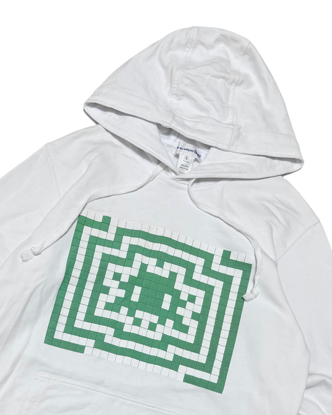 꼼데가르송 인베이더 화이트 후드티 상품이미지3