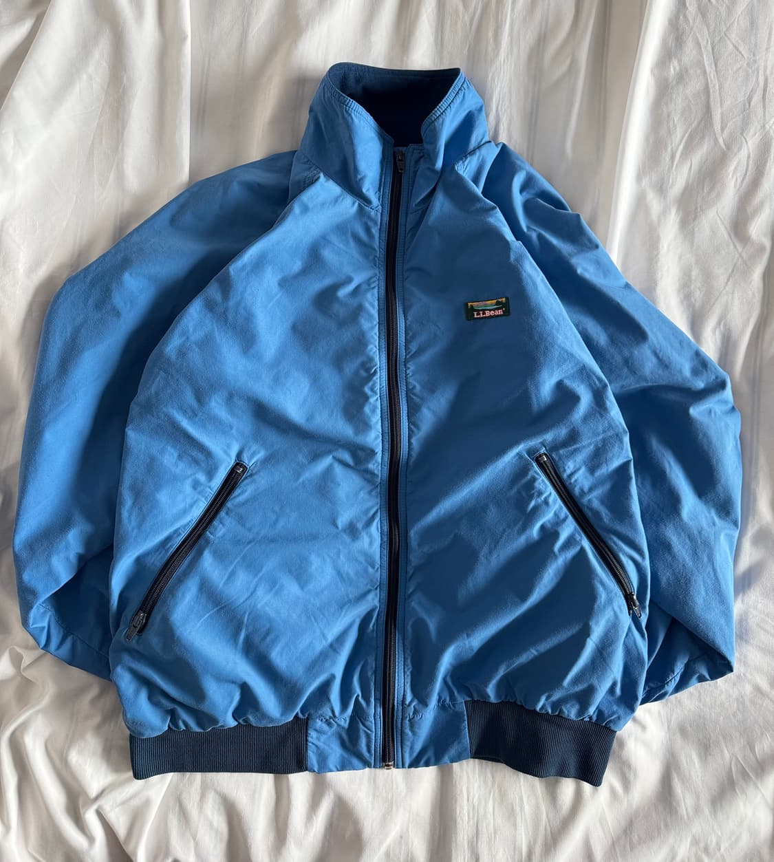 [L] 90s 엘엘빈 ll bean 집업 해링턴 자켓 블루 상품이미지1