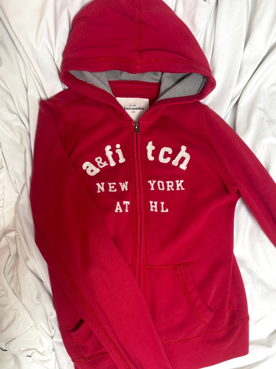 아베크롬비 레드 후드집업  상품이미지1