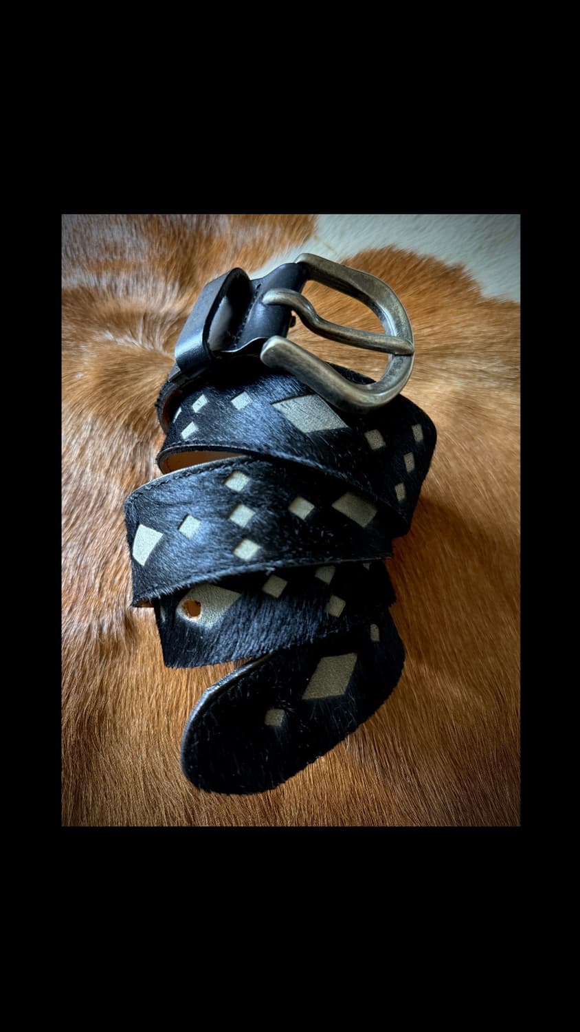 weastern hand made Italy Joop! 송치 레더 벨트 상품이미지1