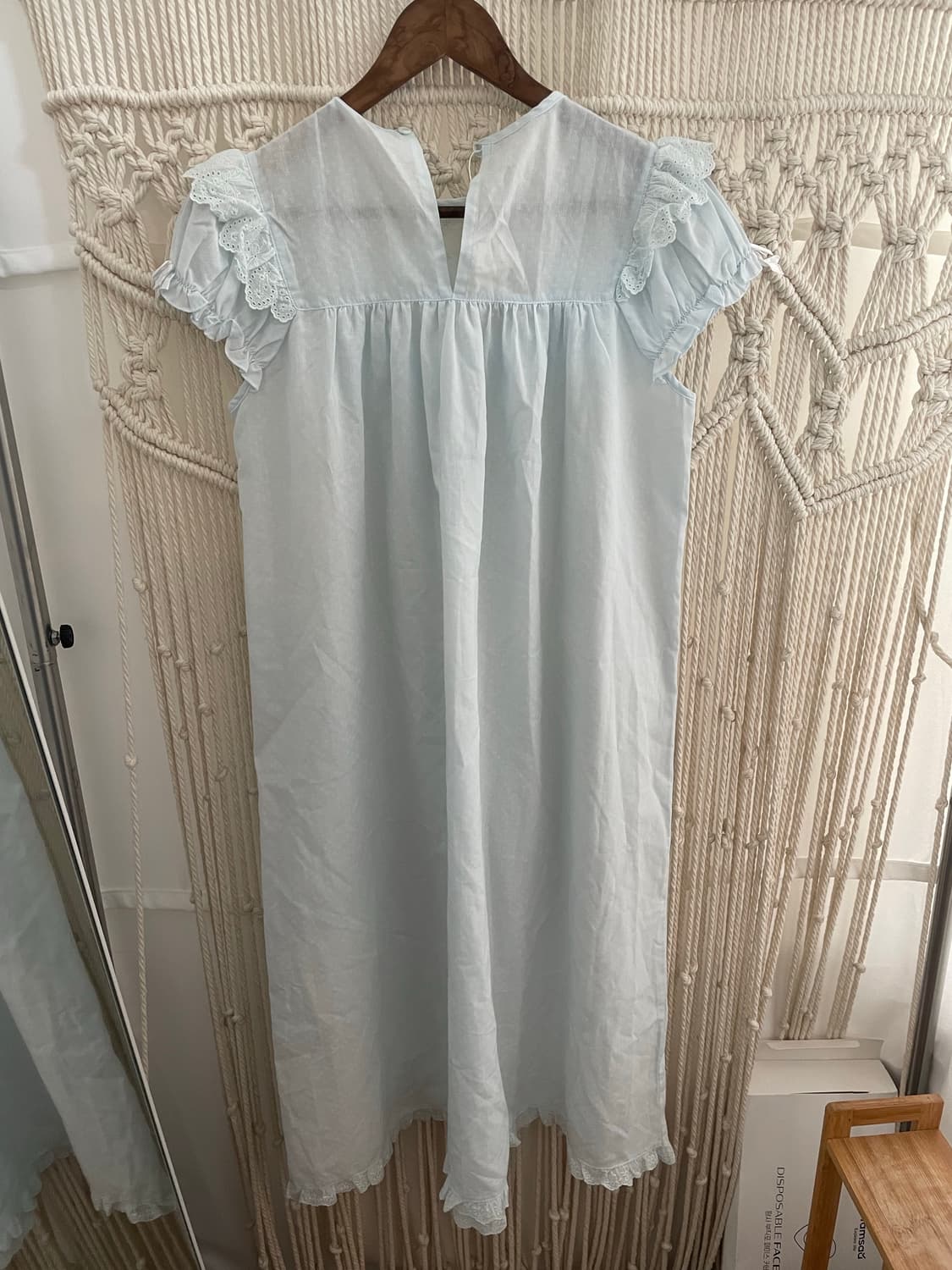 하늘색 레이스 프릴 원피스 상품이미지2