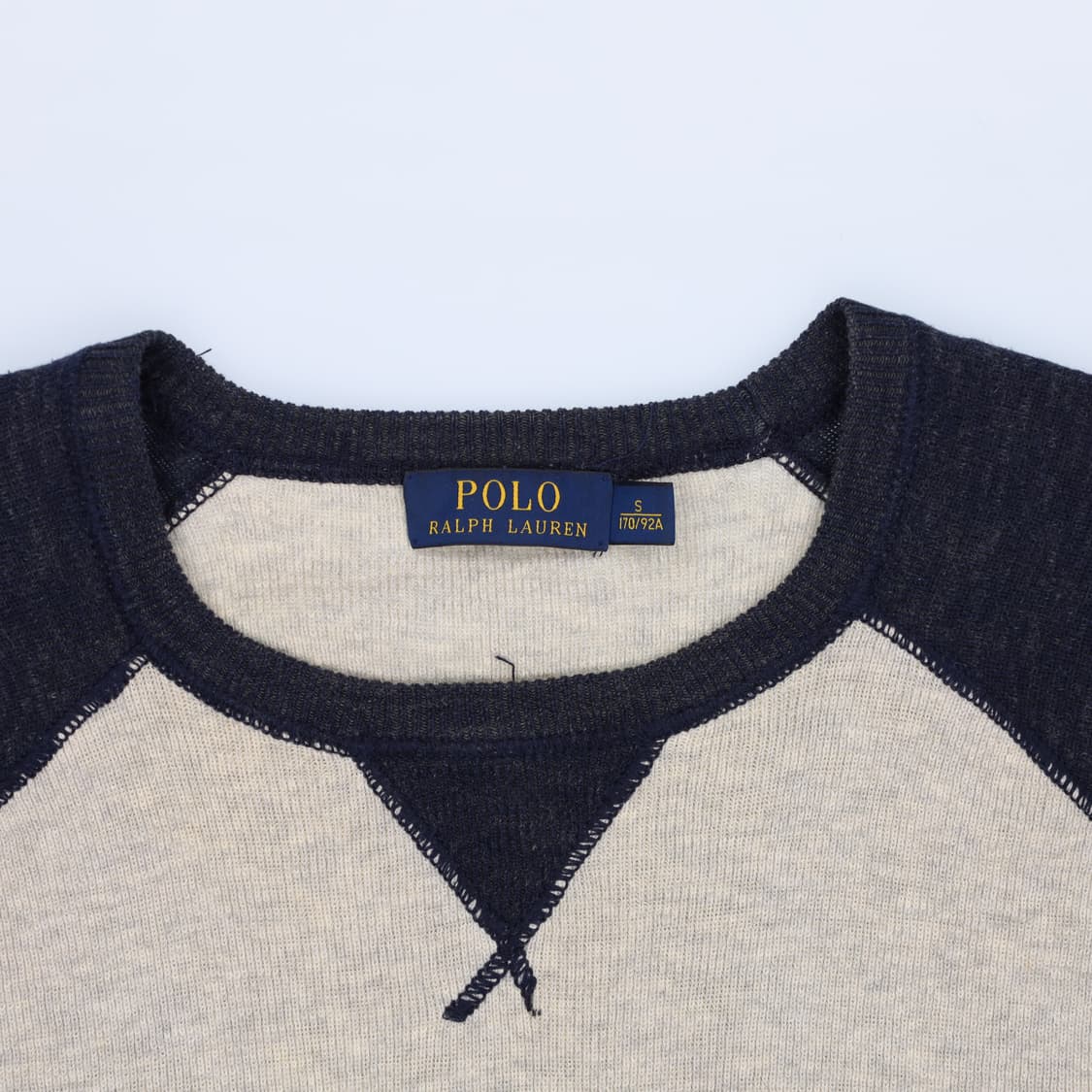 S 신형 폴로 빈티지 래글런 맨투맨 니트 배색 4175 상품이미지7